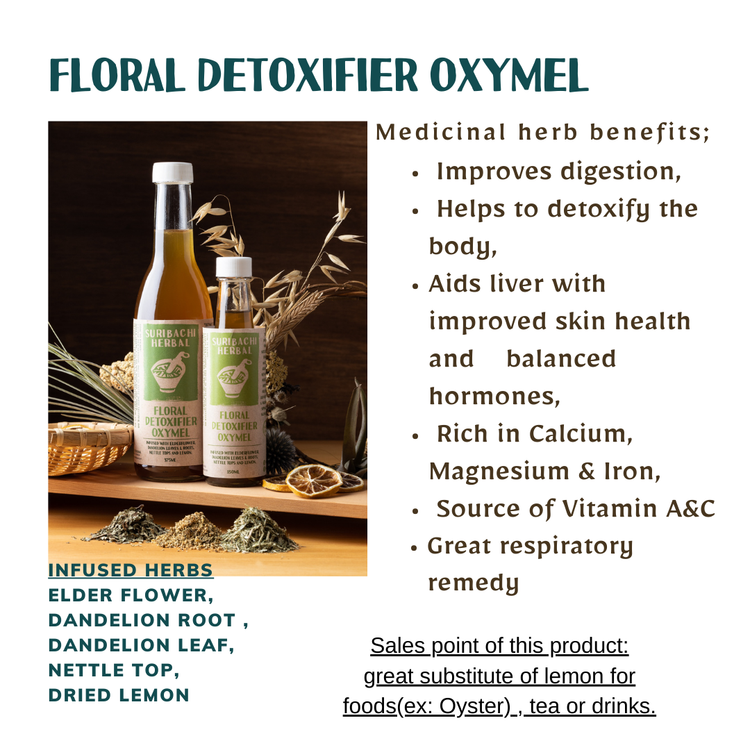 Floral Detoxifer Oxymel - Lemon and Elderflower Note