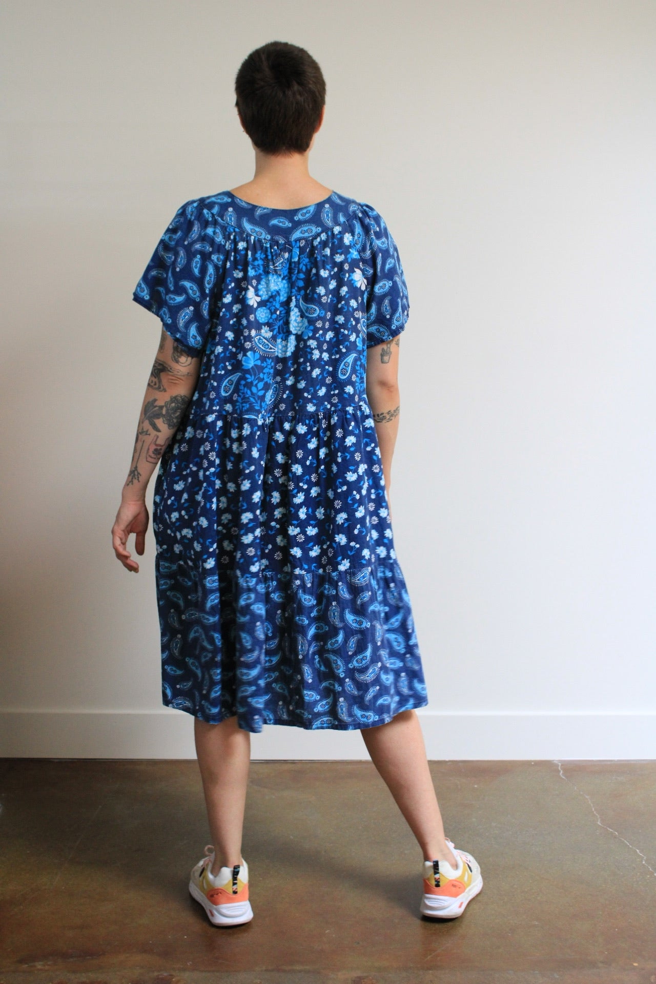 Paisley Patchwork Midi Dress