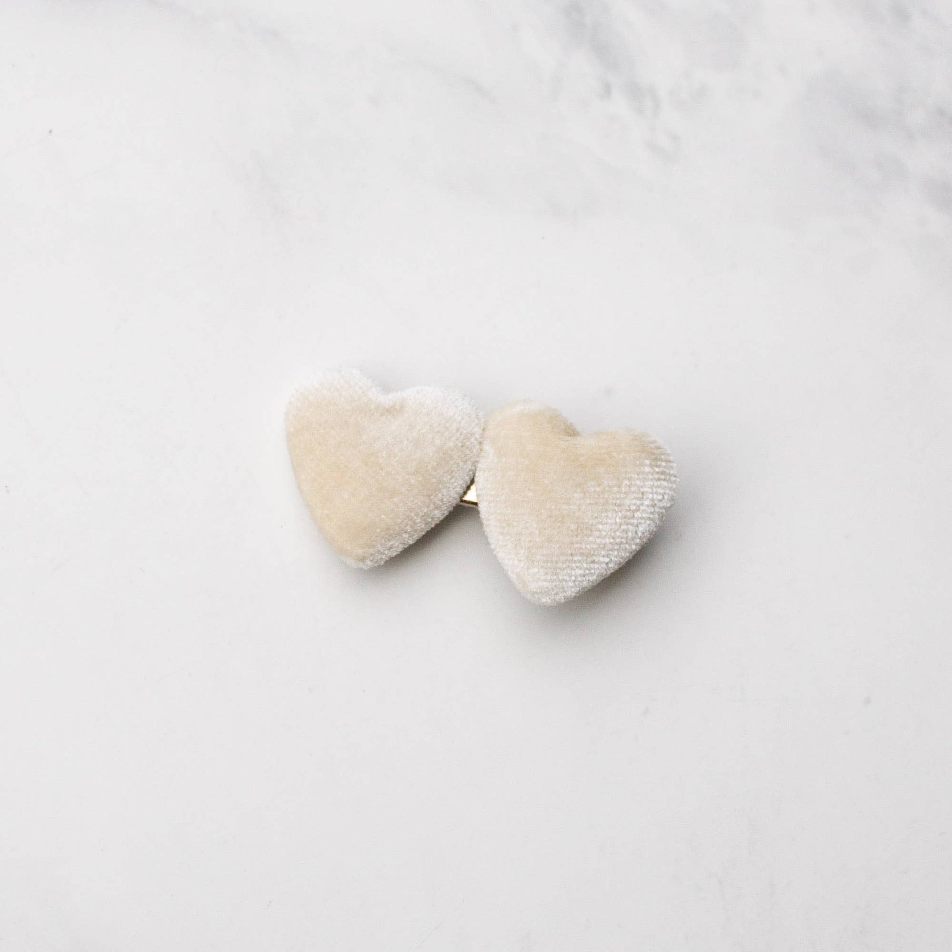 Double Velvet Heart Hair Pin