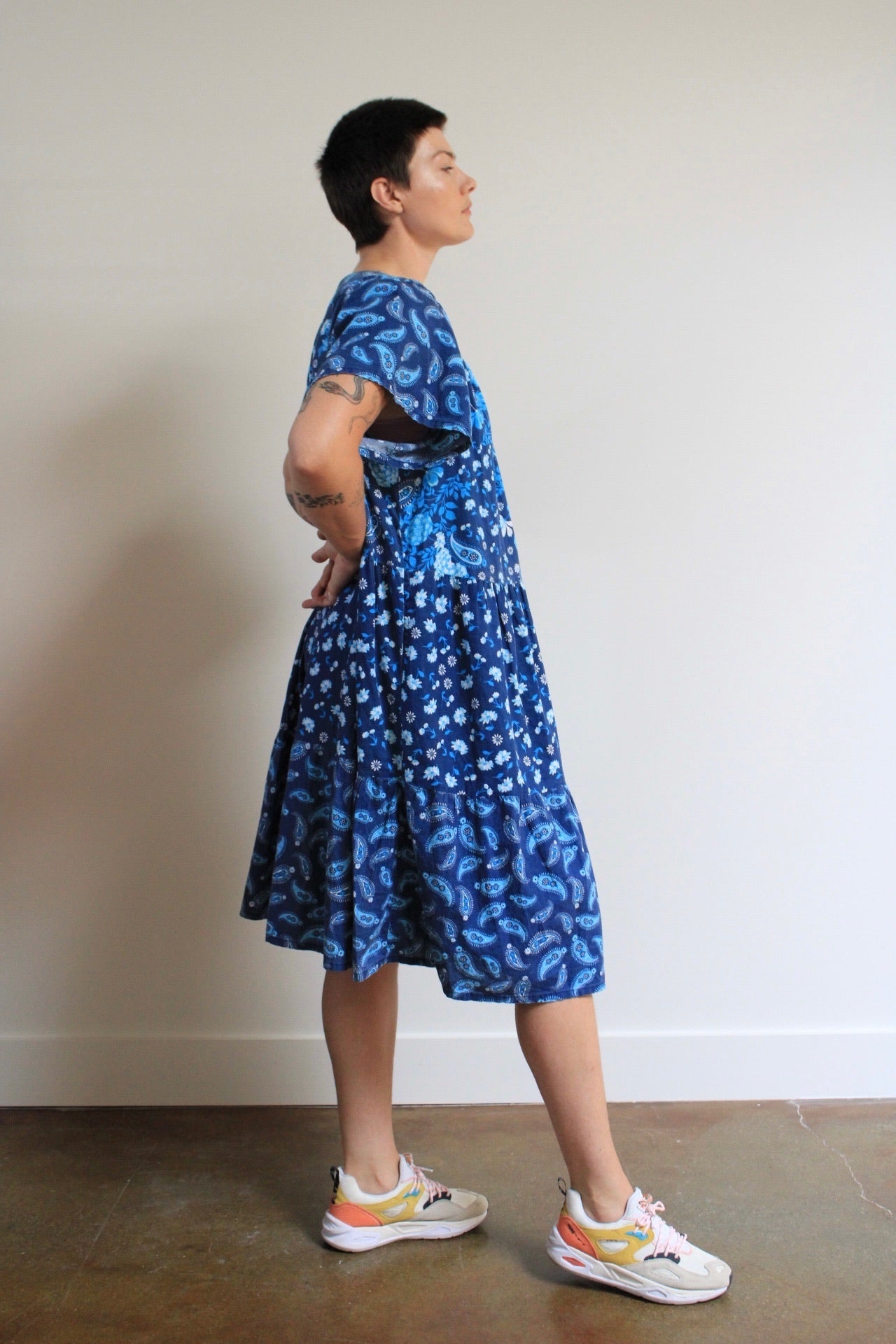 Paisley Patchwork Midi Dress