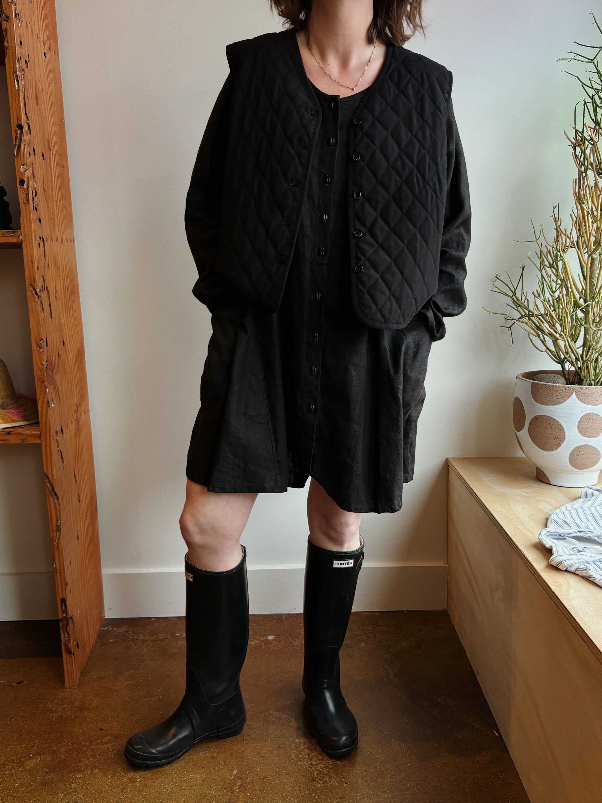 Flax Linen Button Down Dress