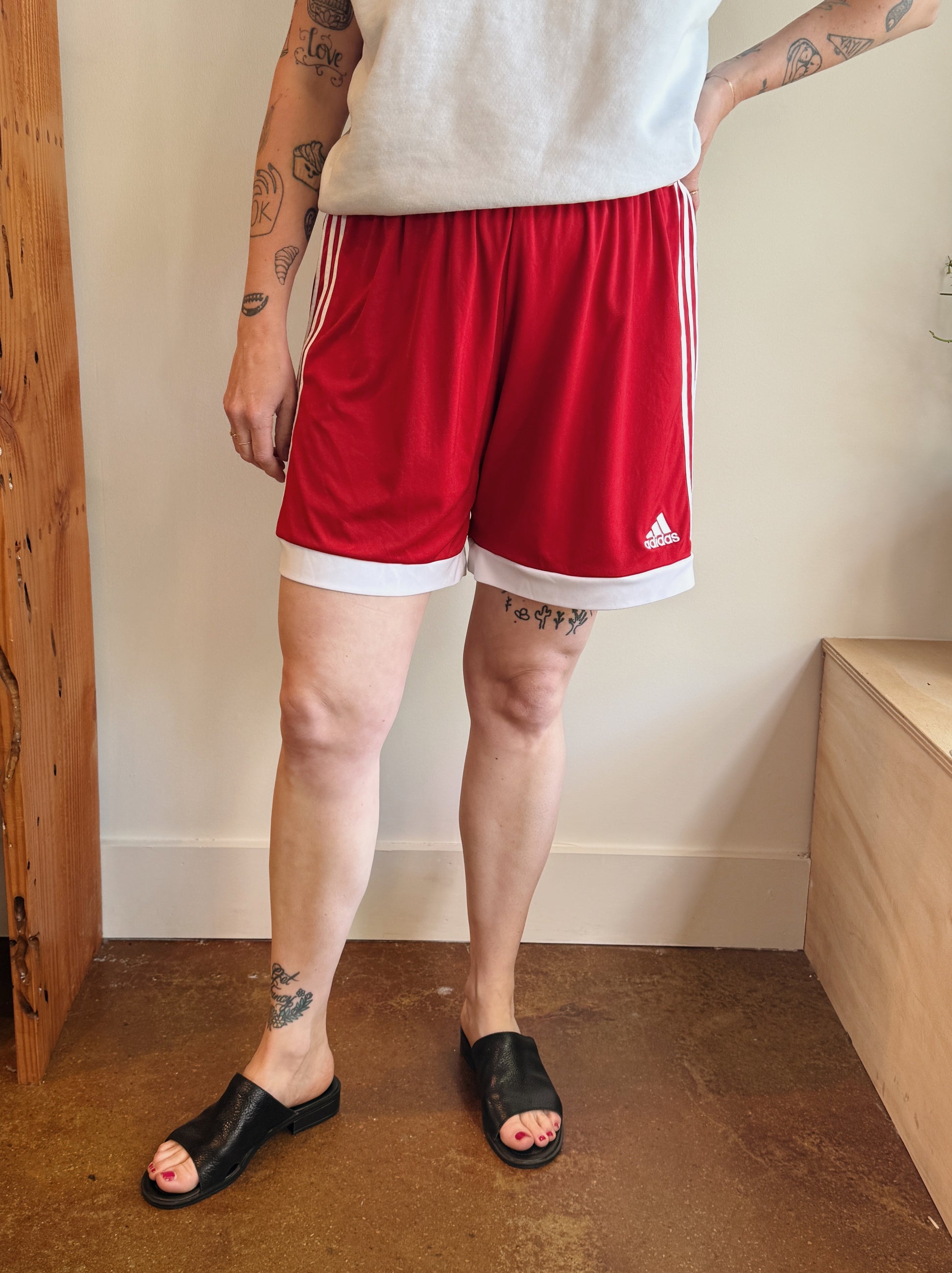 Adidas Red Track Shorts