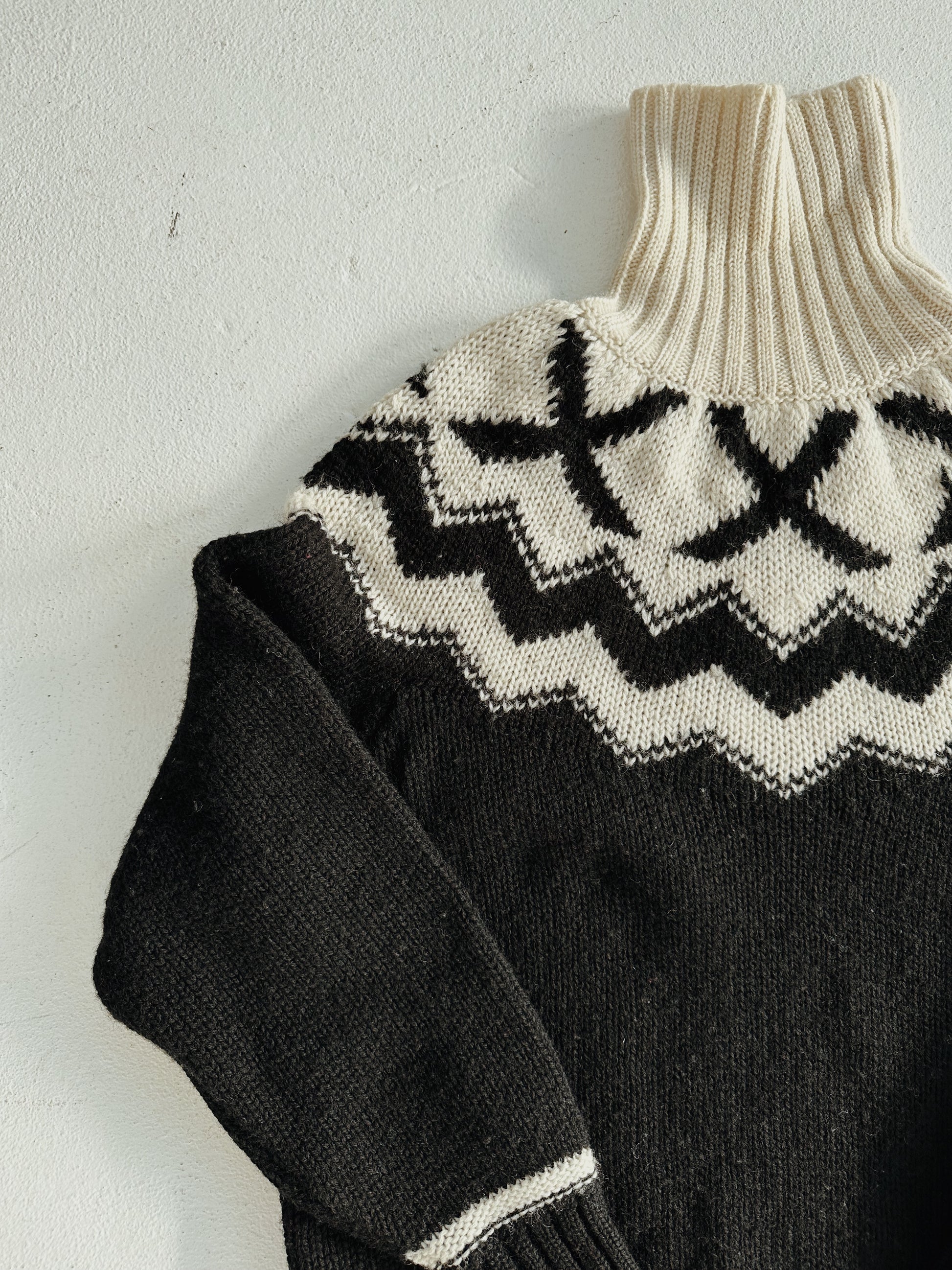 Fairisle Wool Turtleneck Sweater