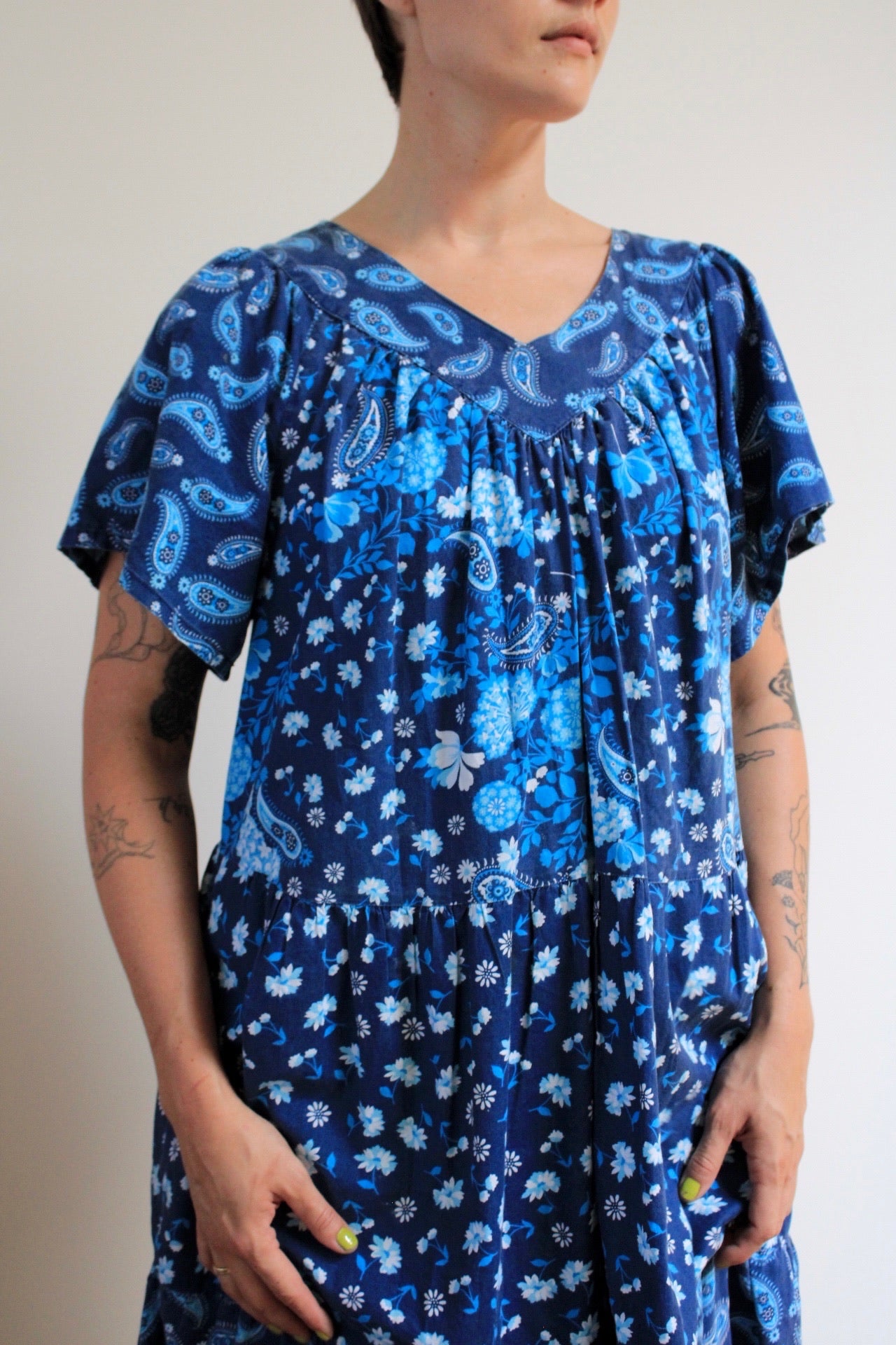 Paisley Patchwork Midi Dress