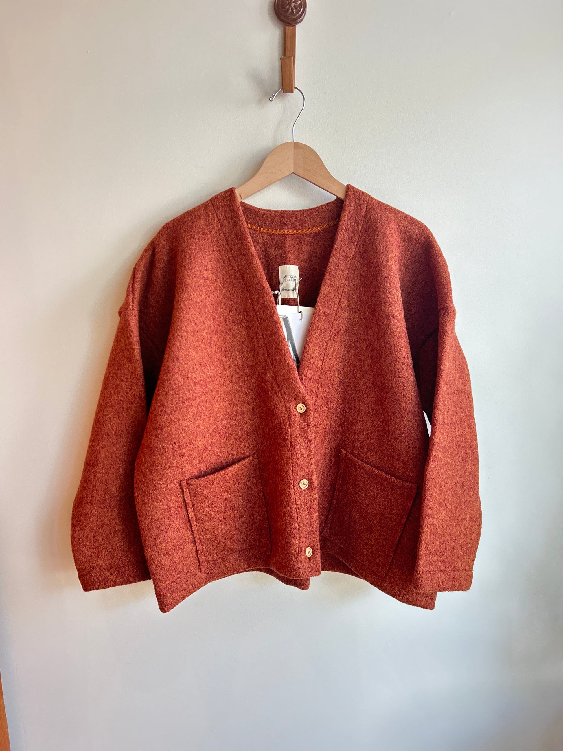 Boiled Wool Cardigan