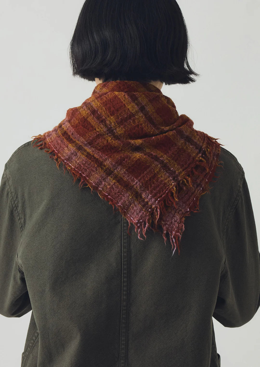 Reading Check Boiled Wool Scarf