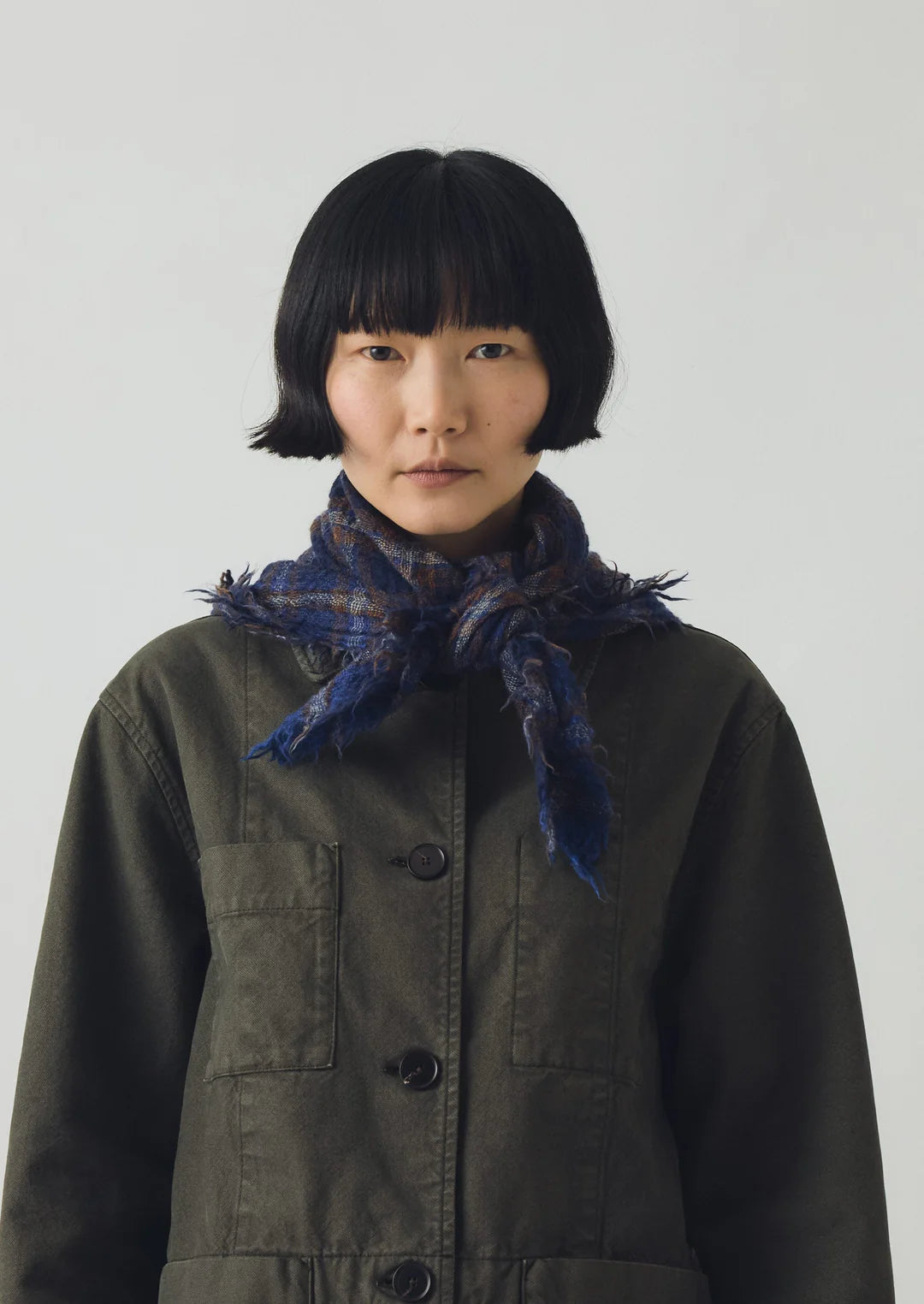 Reading Check Boiled Wool Scarf