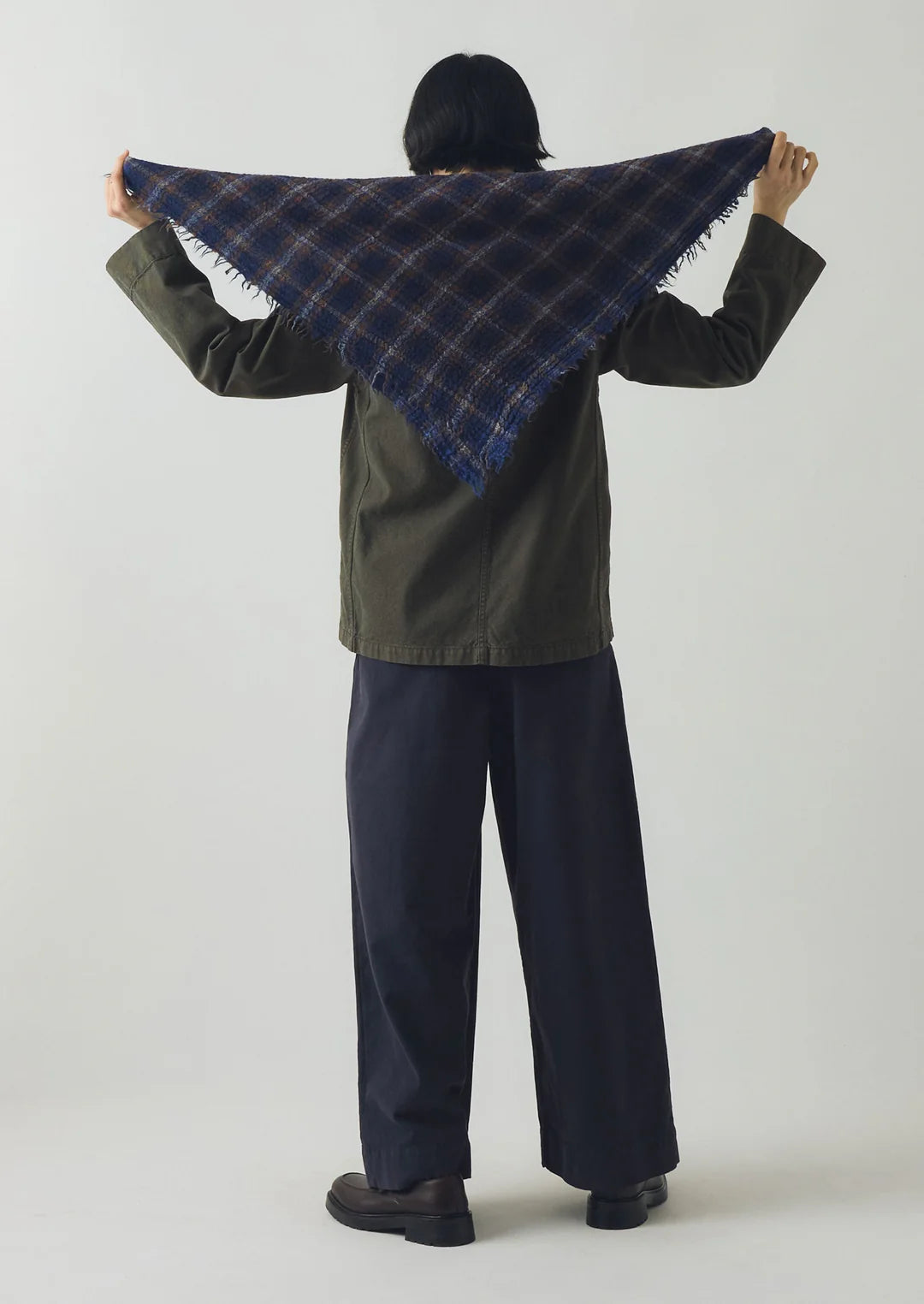 Reading Check Boiled Wool Scarf