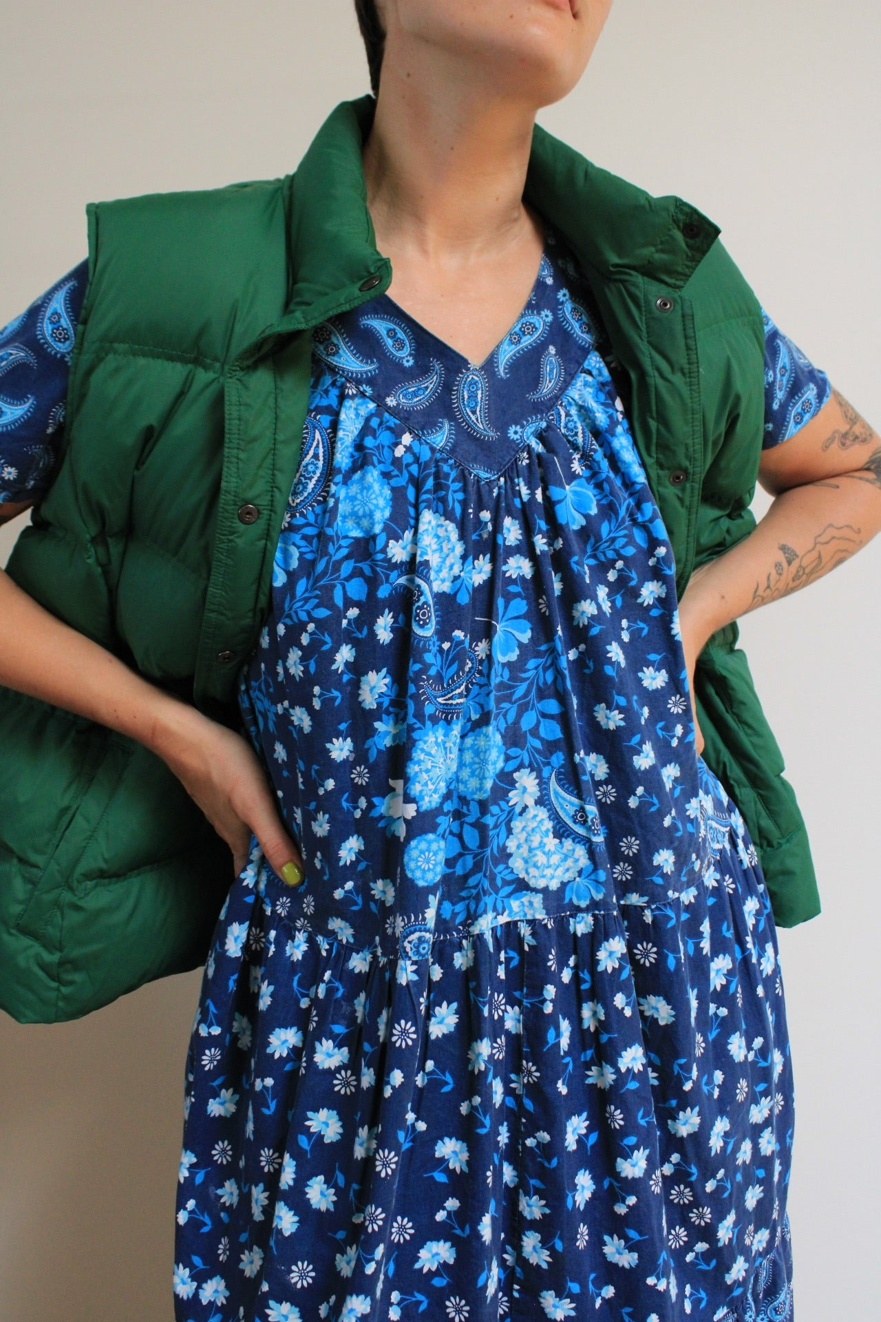 Paisley Patchwork Midi Dress