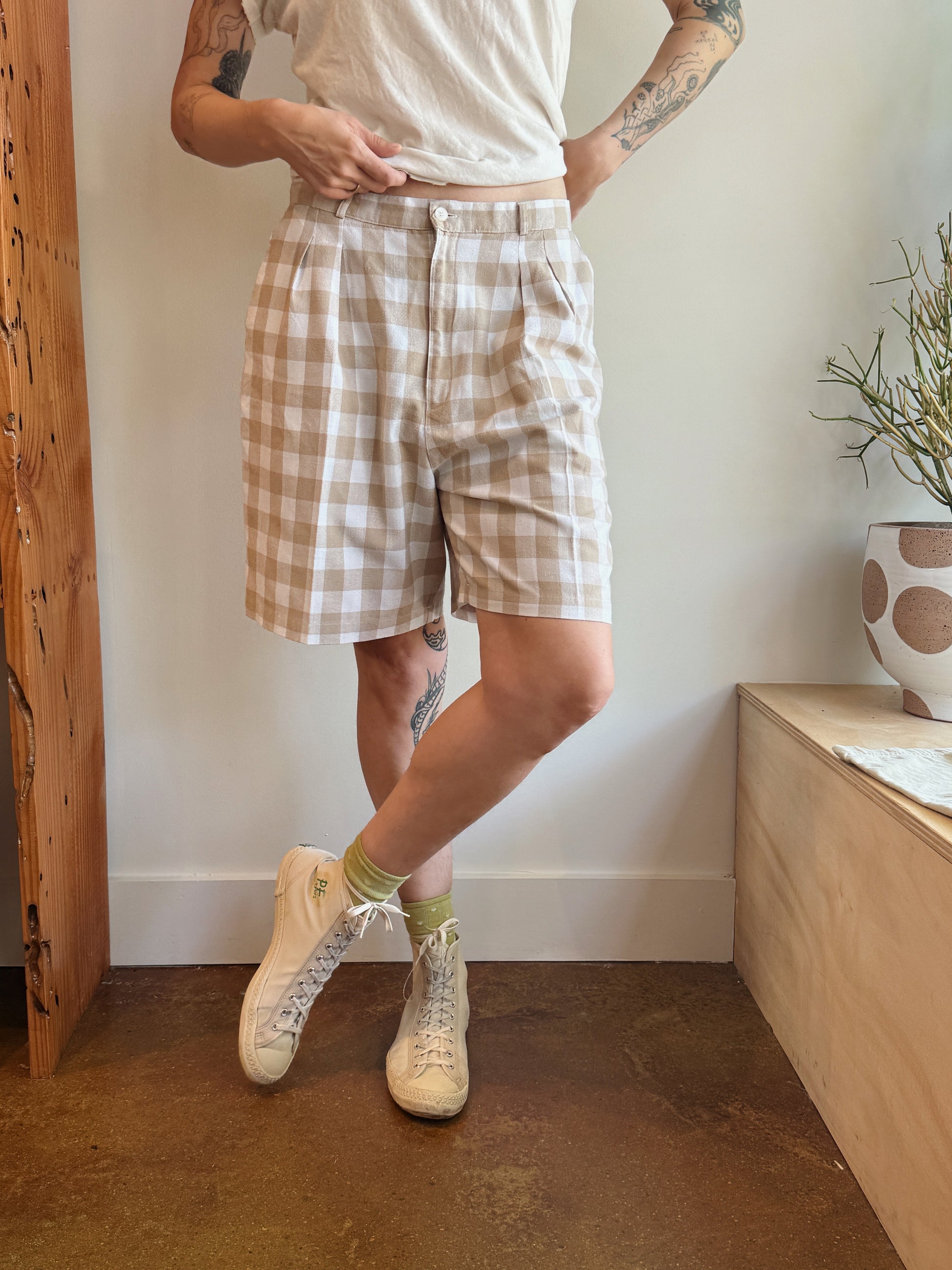 Gingham Trouser Shorts