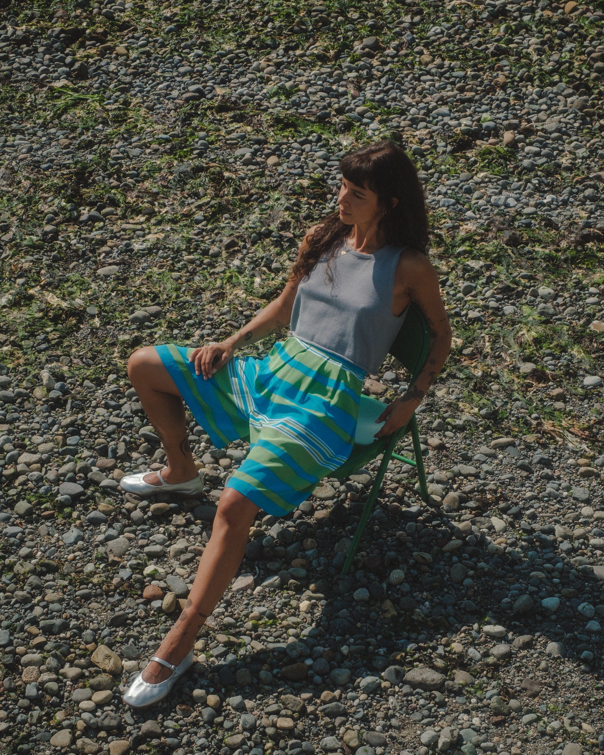 Silk Stripe Bermuda