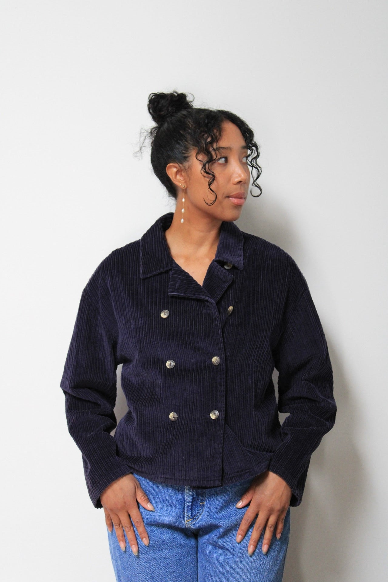 Cropped Corduroy Jacket