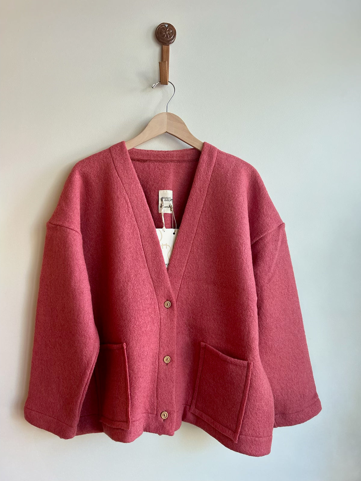 Boiled Wool Cardigan