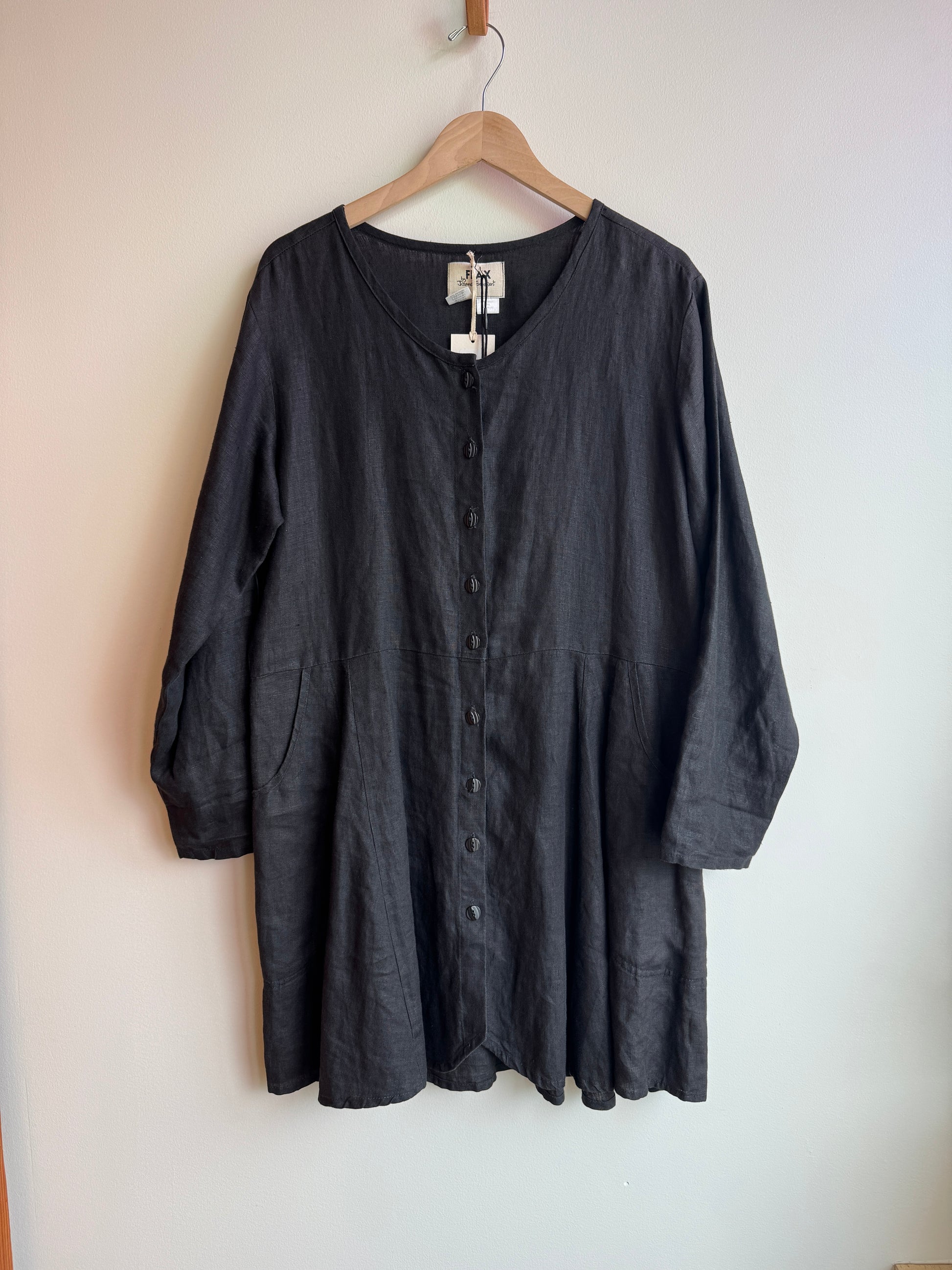 Flax Linen Button Down Dress