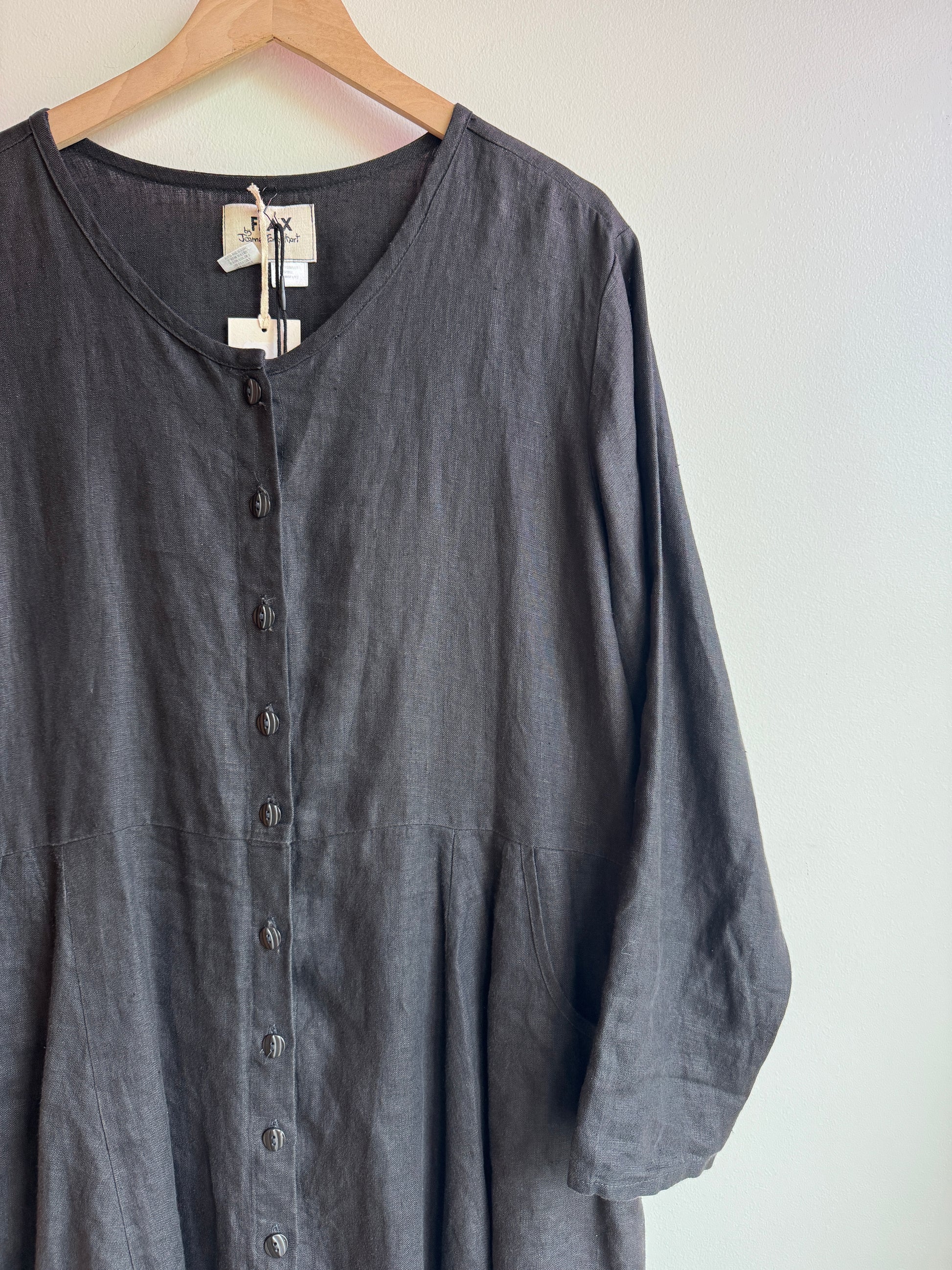 Flax Linen Button Down Dress