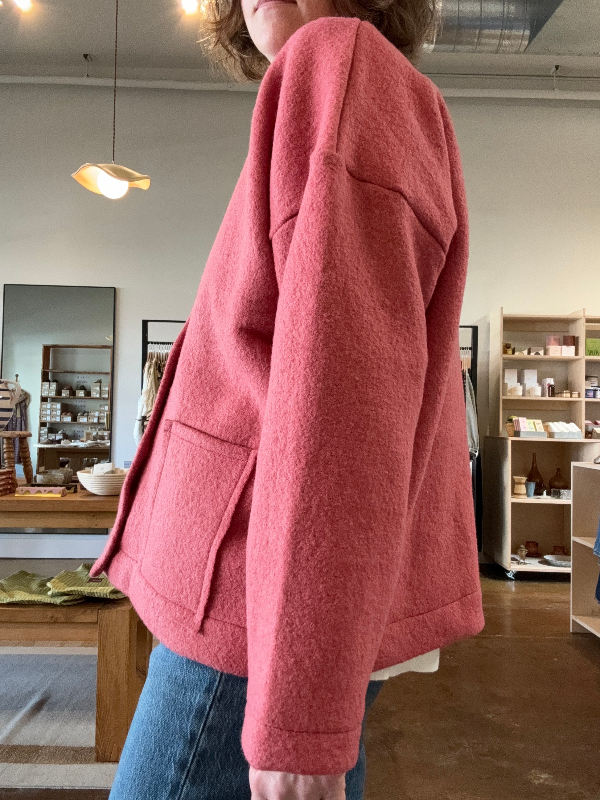 Boiled Wool Cardigan