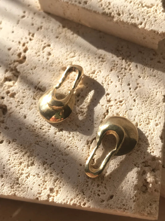Tidal Brass Earrings