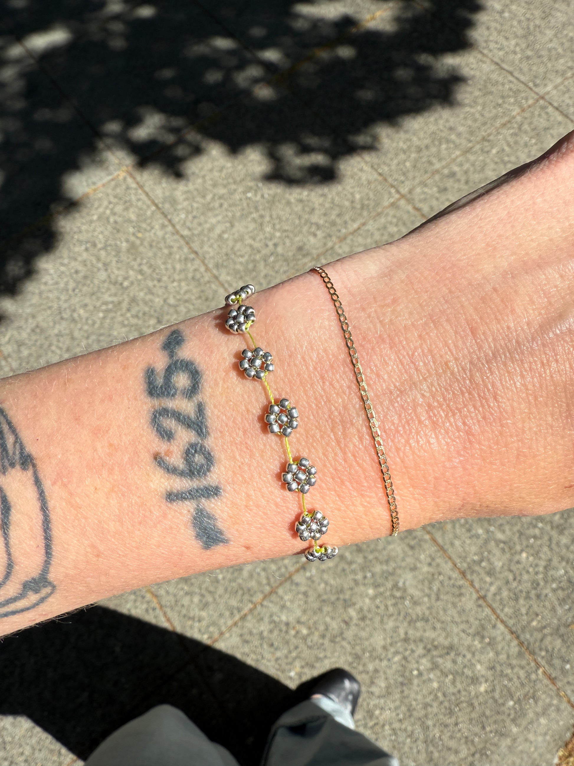 FIORI NO. 26 SILVER GREEN BRACELET