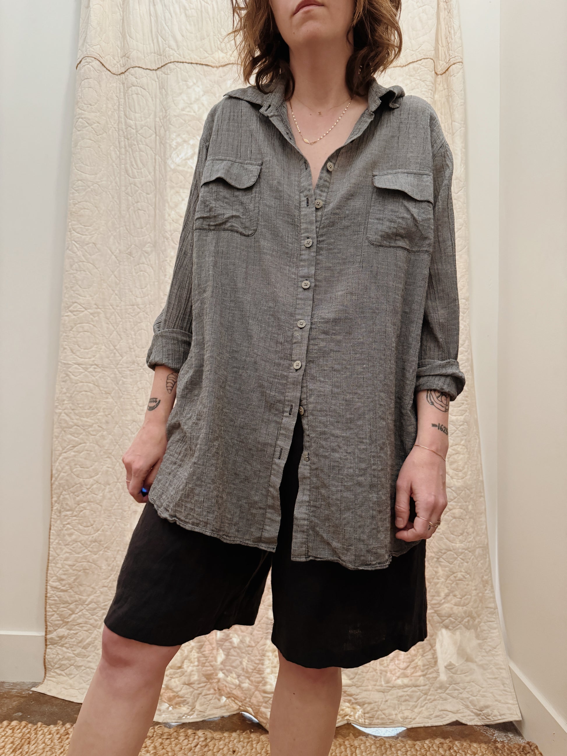 Airy Micro Herringbone Buttondown