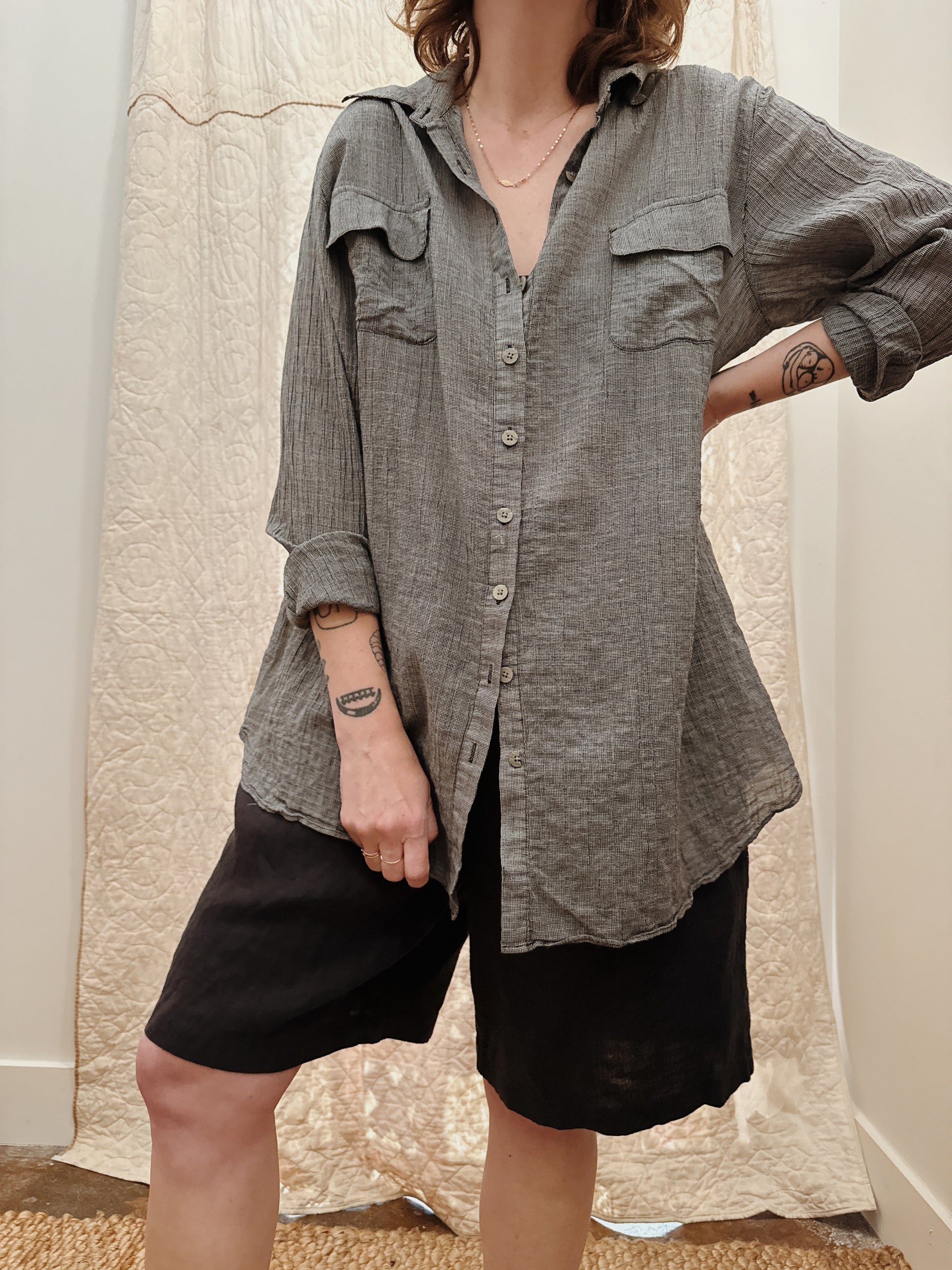 Airy Micro Herringbone Buttondown