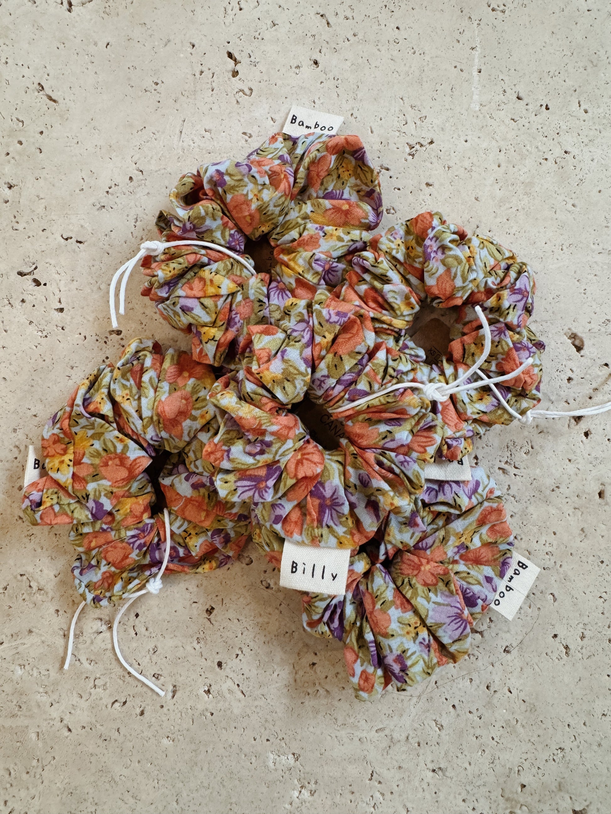 Spring Floral Mini Scrunchie