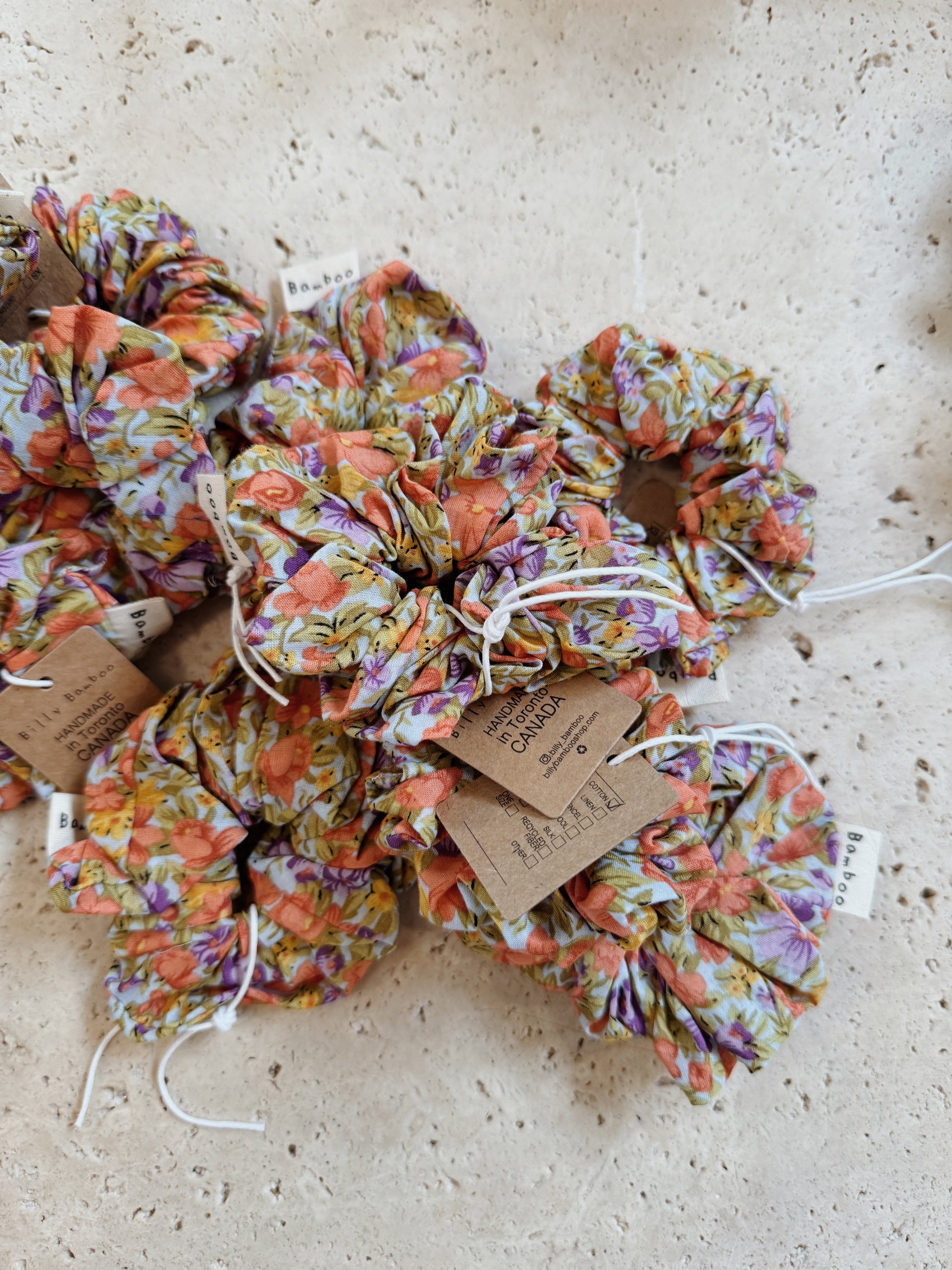 Spring Floral Mini Scrunchie
