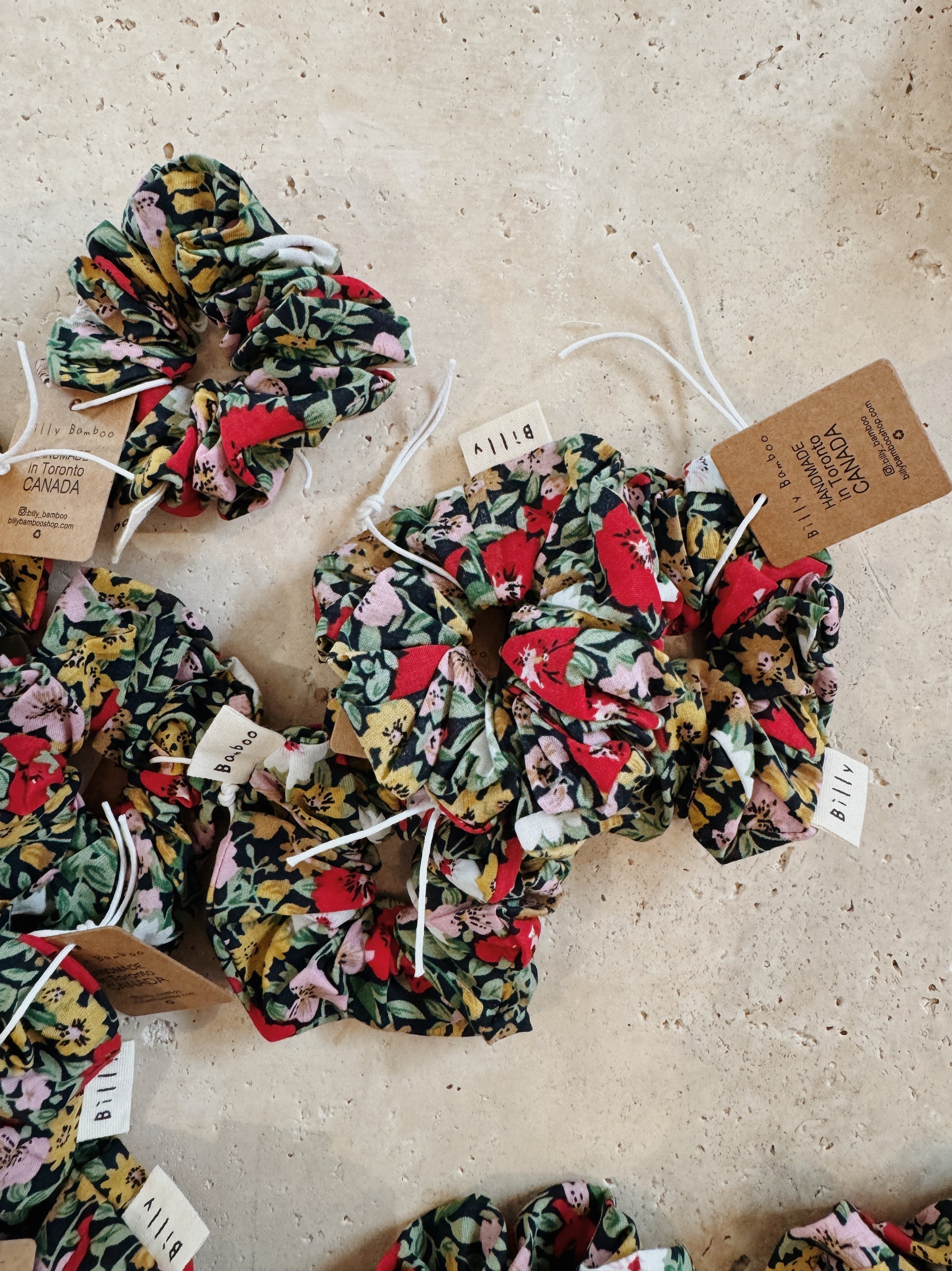 Spring Floral Mini Scrunchie