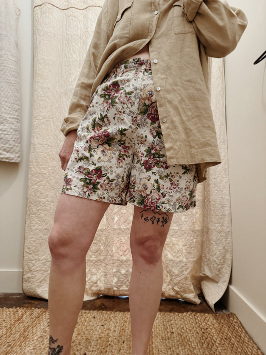 Floral Pull On Shorts