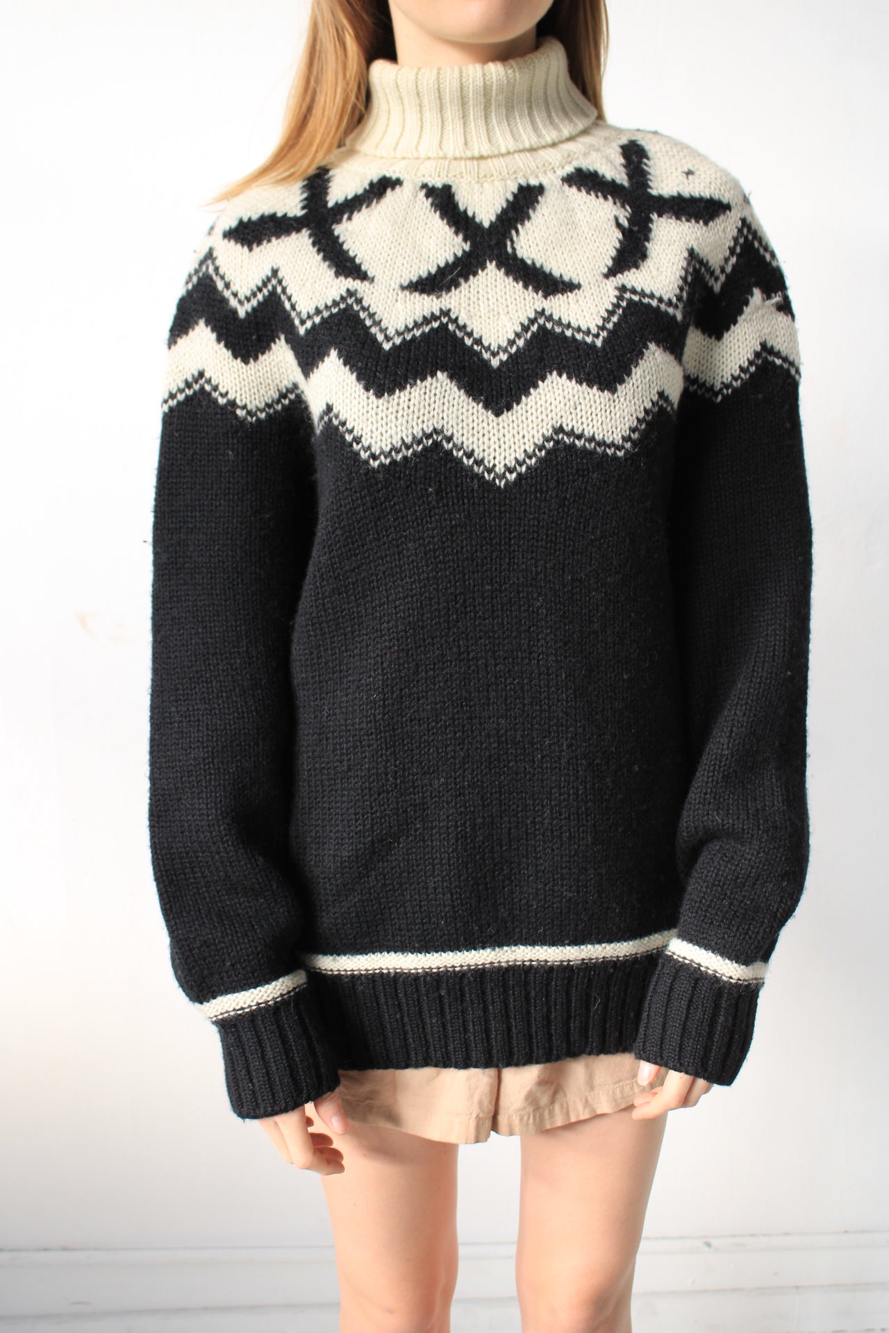 Fairisle Wool Turtleneck Sweater