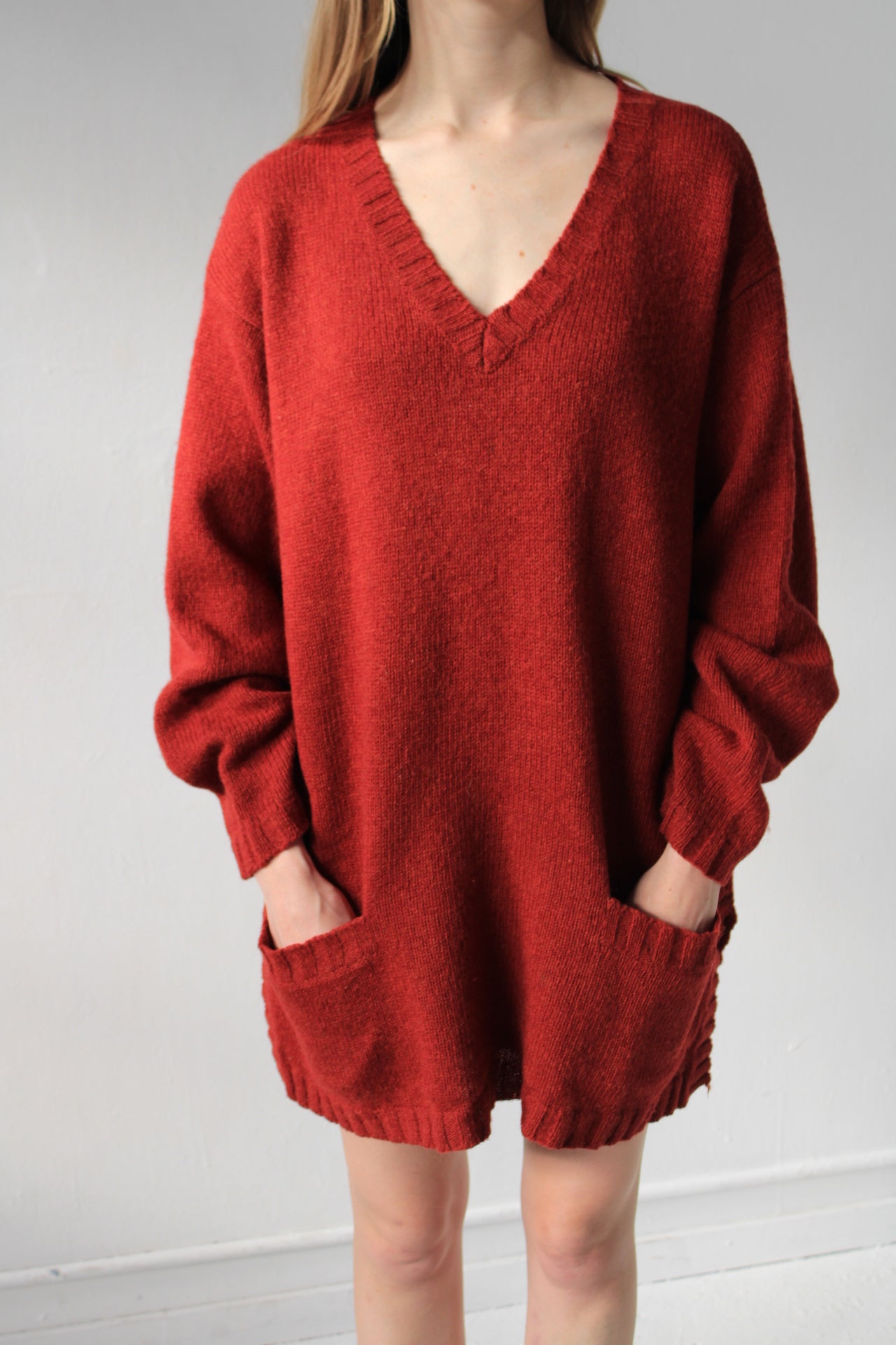 Hip Pocket Wool Knit Tunic