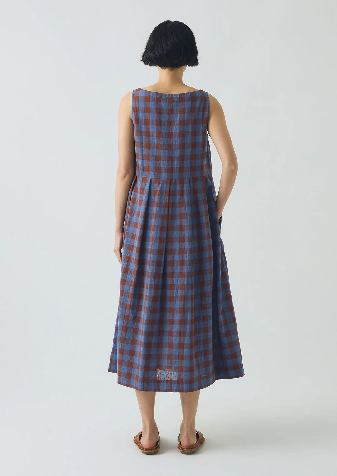 Aila Gingham Linen Dress