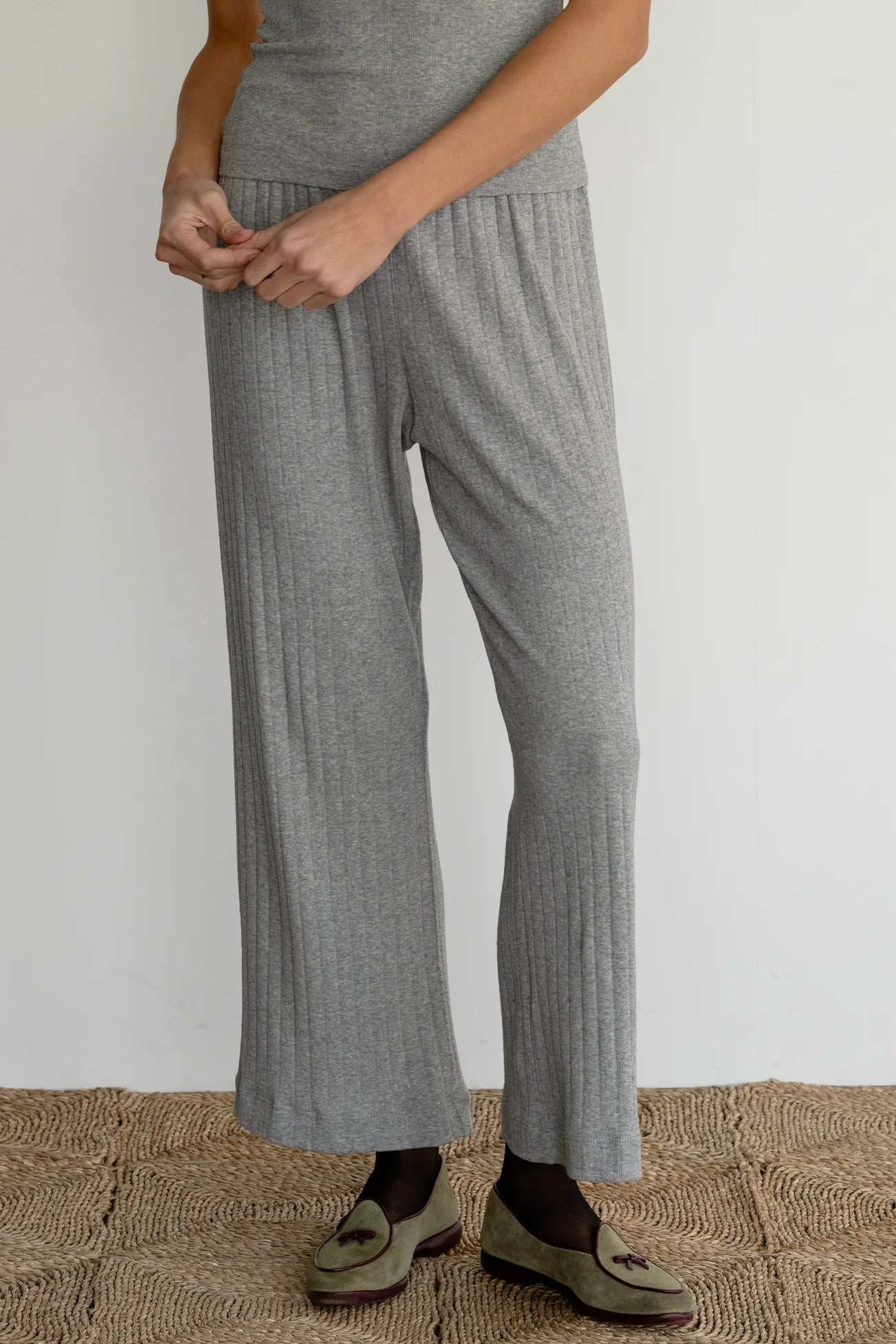 Pointelle Simple Crop Pant