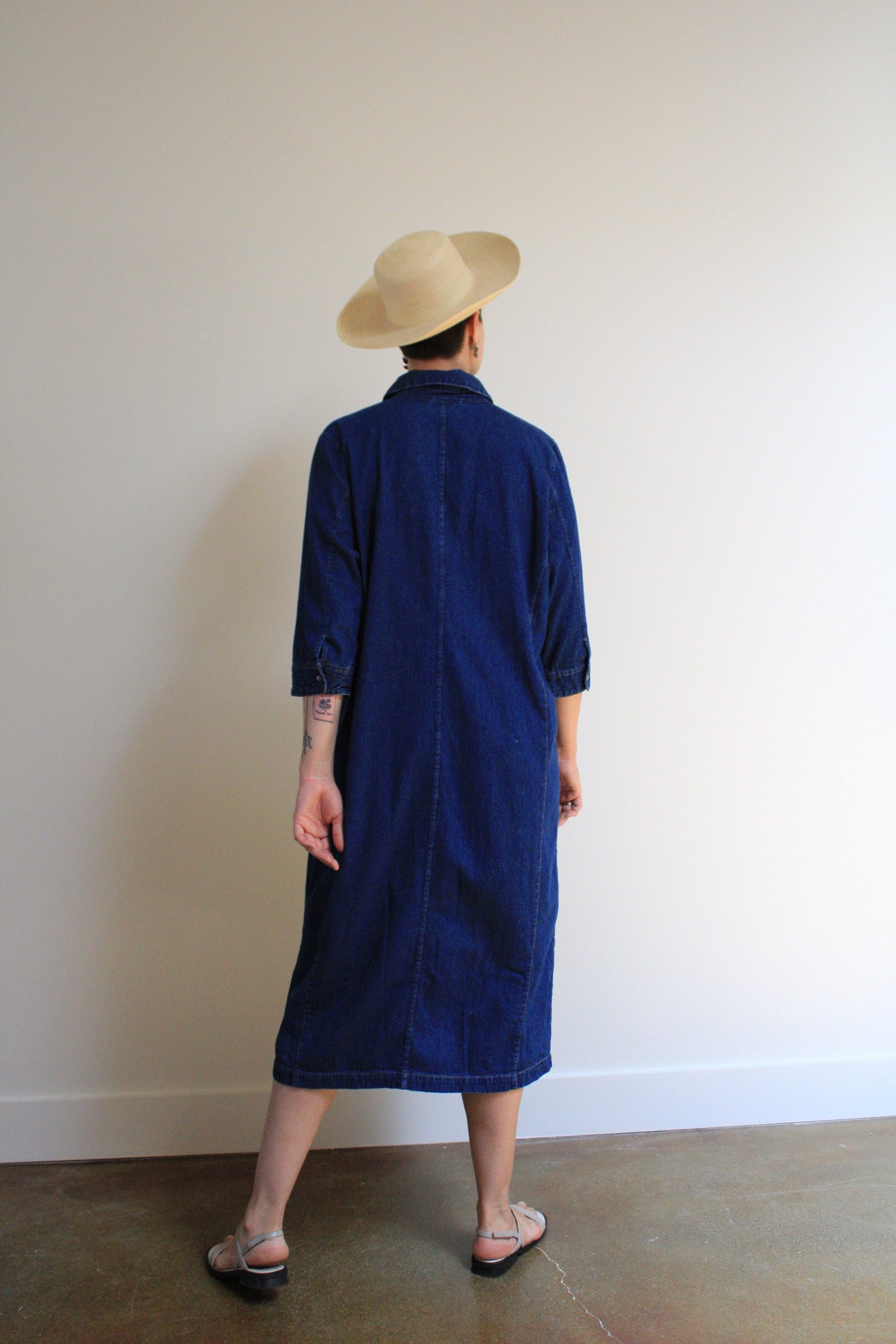 Collared Denim Dress