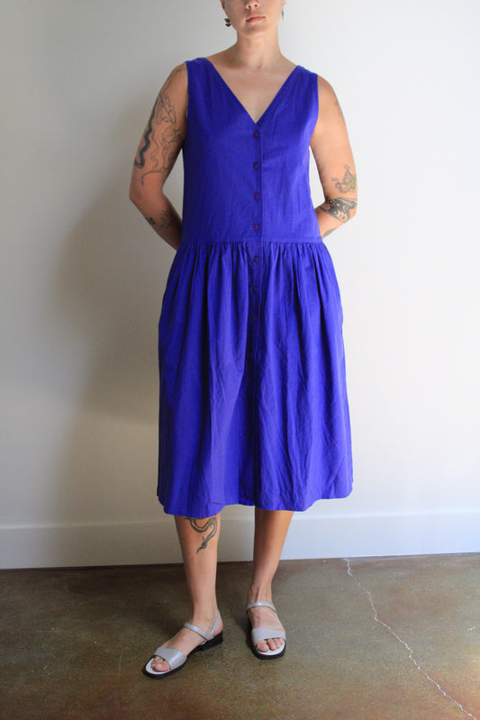 Violet Cotton Dropwaist Dress