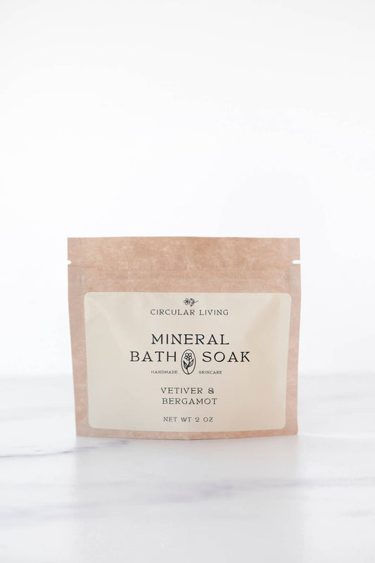 Mineral Bath Soak Sachet - Vetiver & Bergamot
