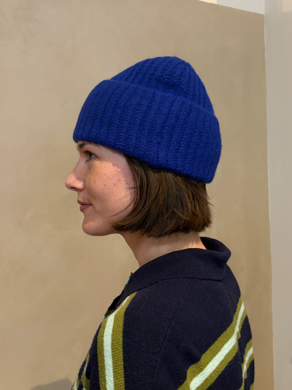 Cashmere Rib Beanie
