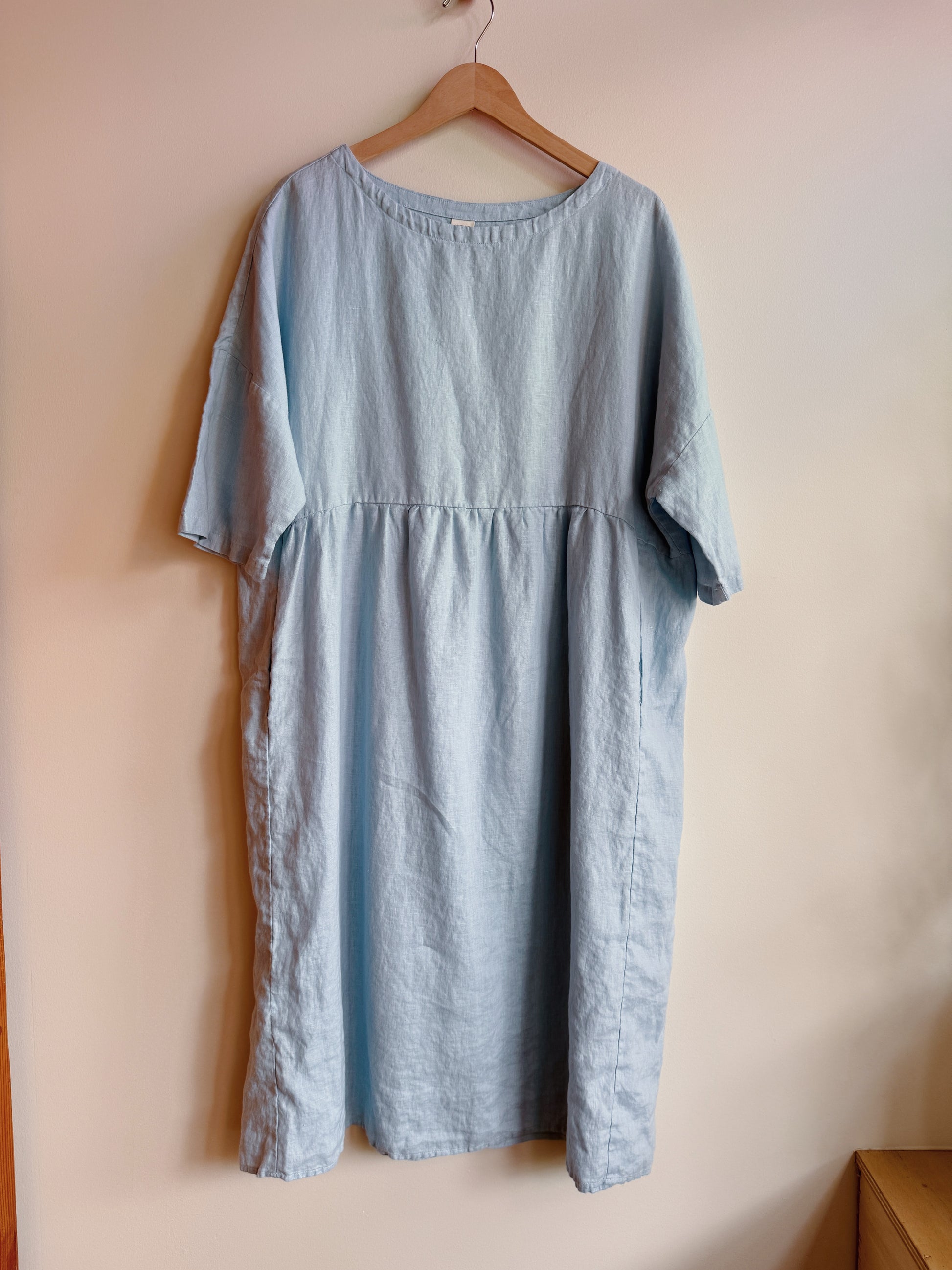 Blue Linen Dress