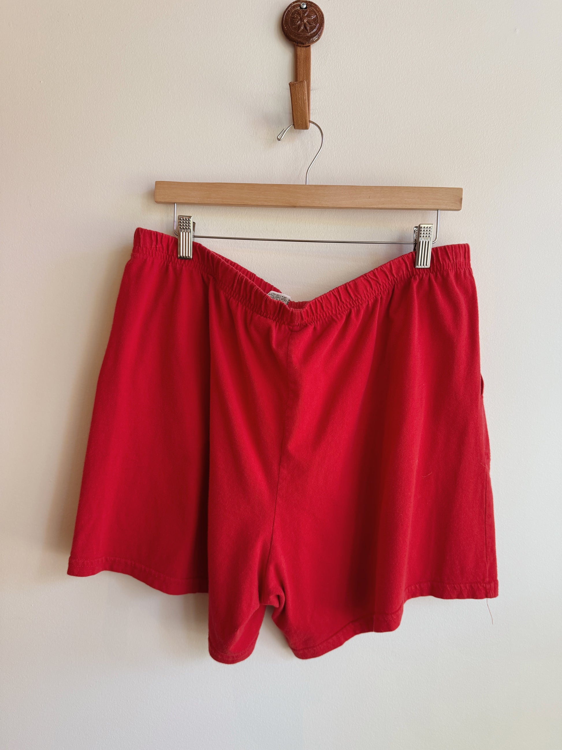 White Stag Red Cotton Lounge Shorts