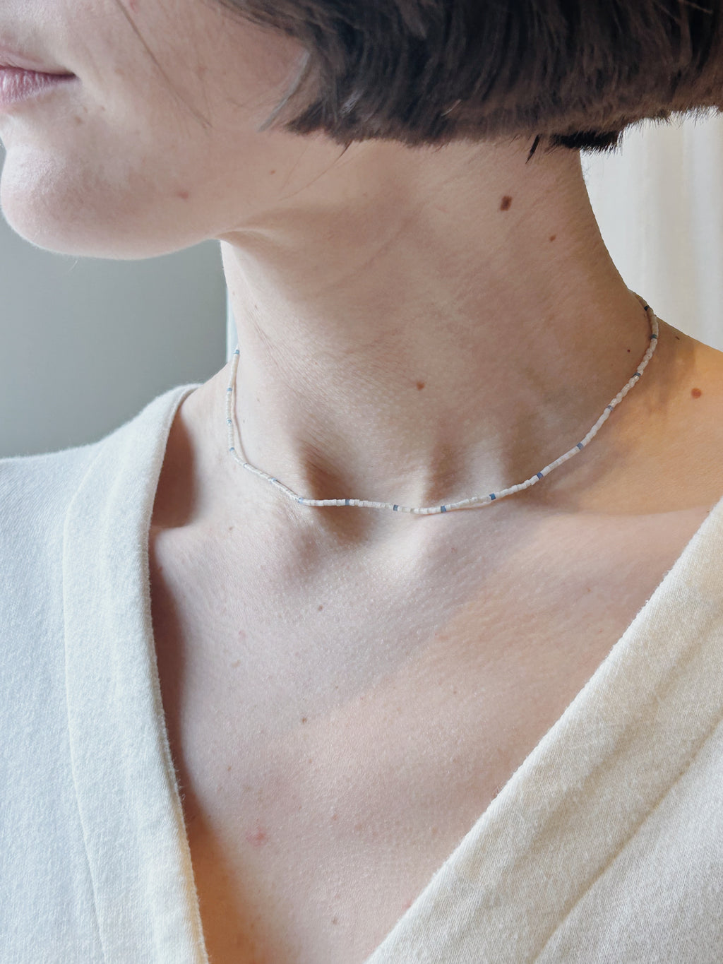 Blue Glass Bead Necklaces