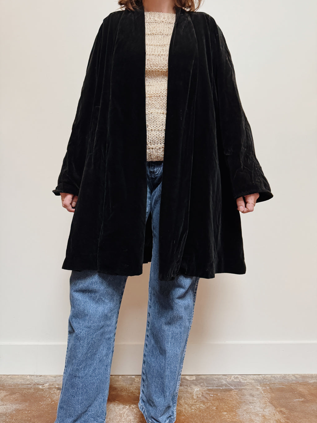 Cotton Velvet Swing Jacket
