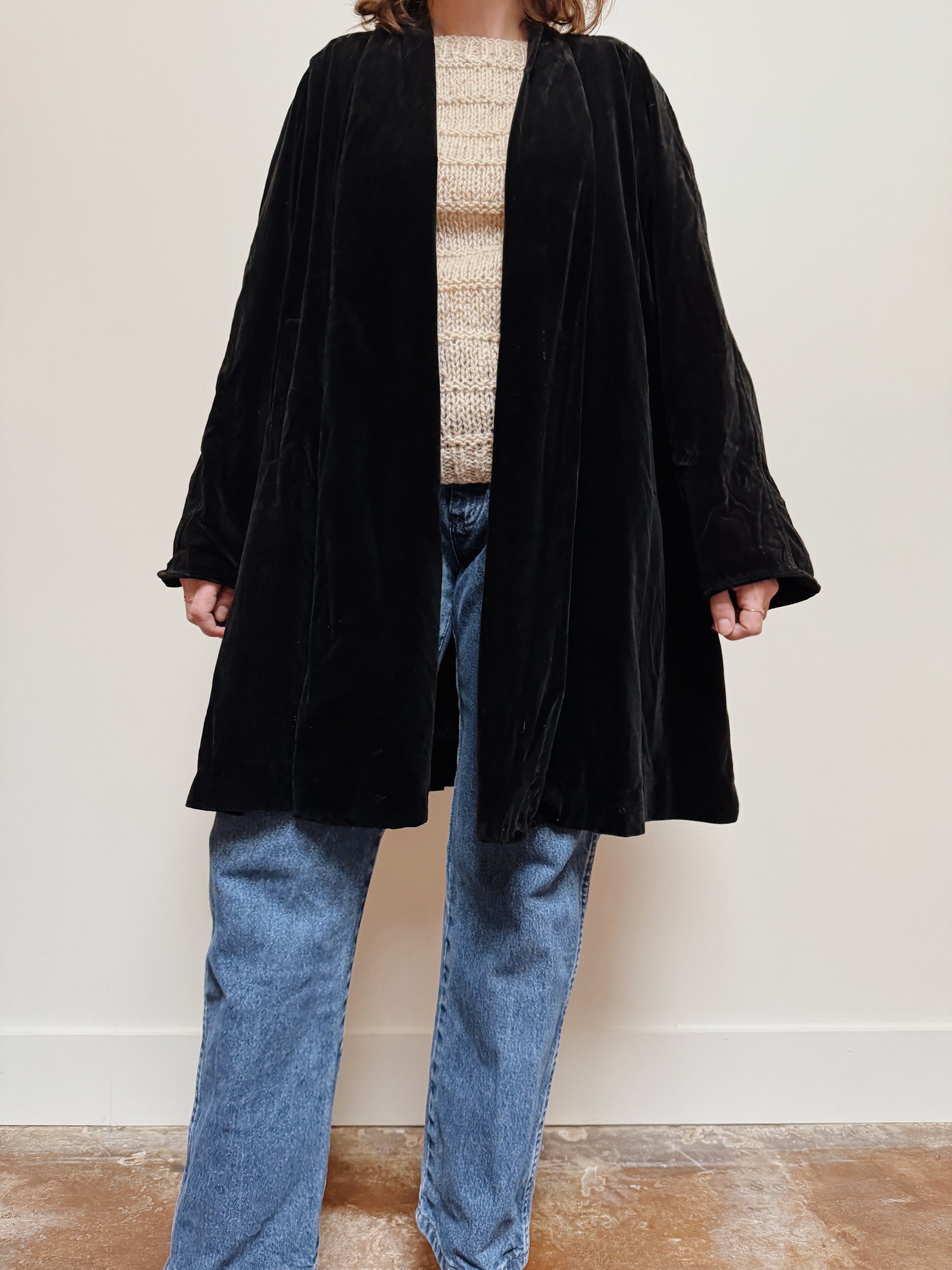 Cotton Velvet Swing Jacket
