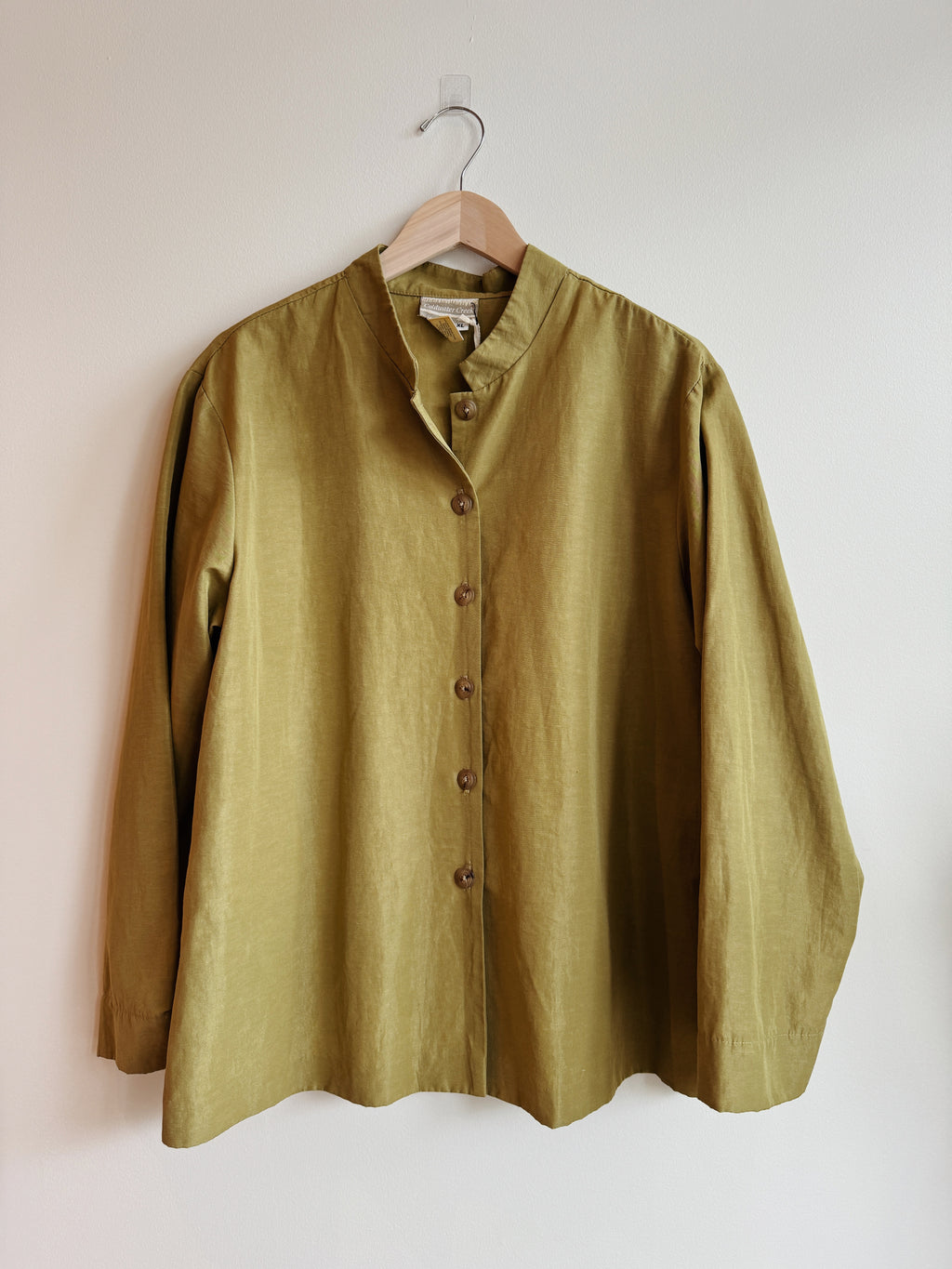 Linen Blend Pistachio Blouse