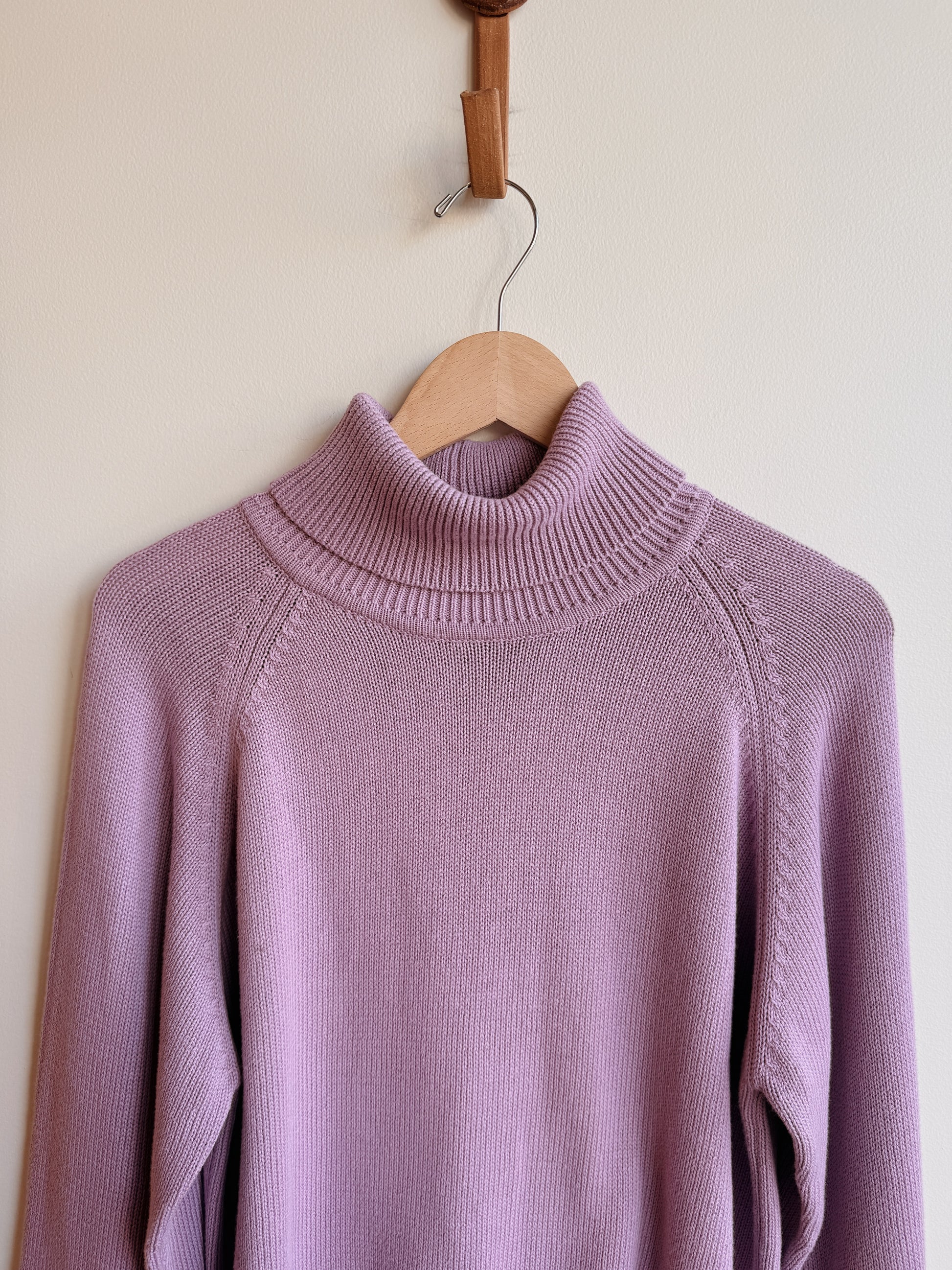 Lavender Cotton Turtleneck