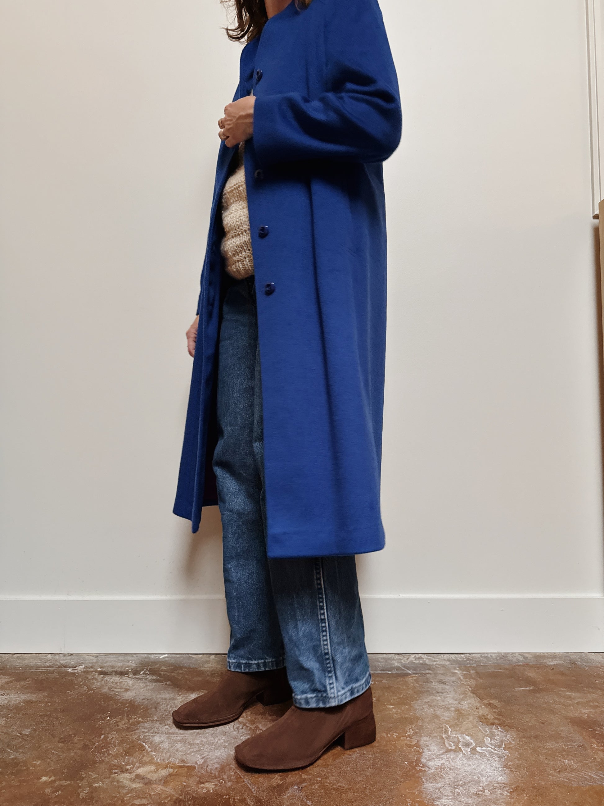 Blue Wool Dresscoat