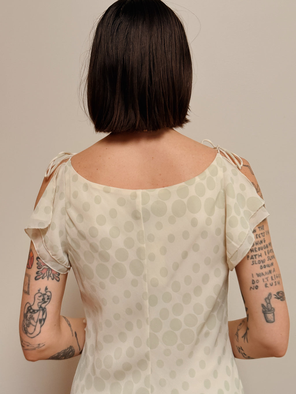 Sage Dot Dress