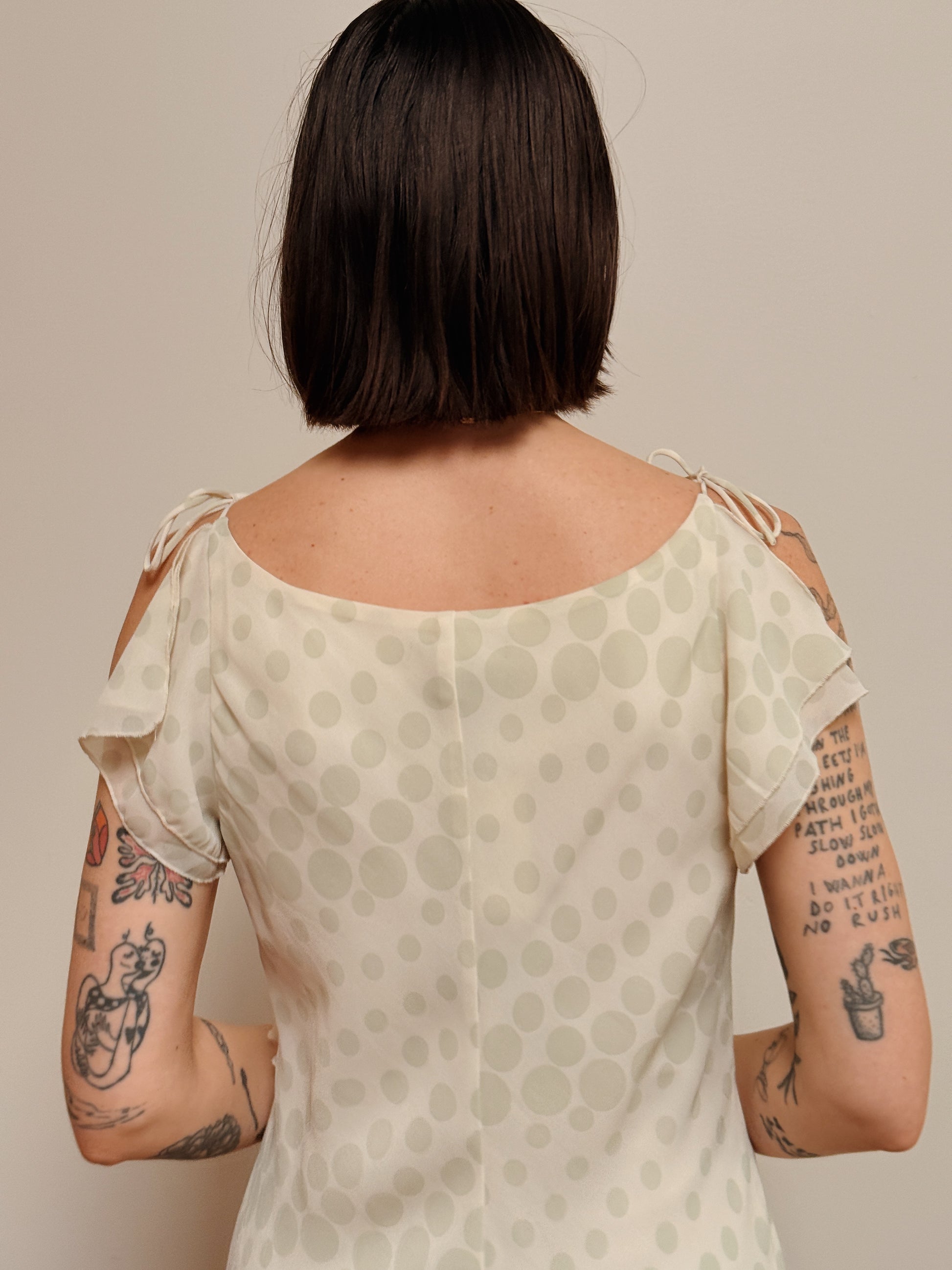 Sage Dot Dress