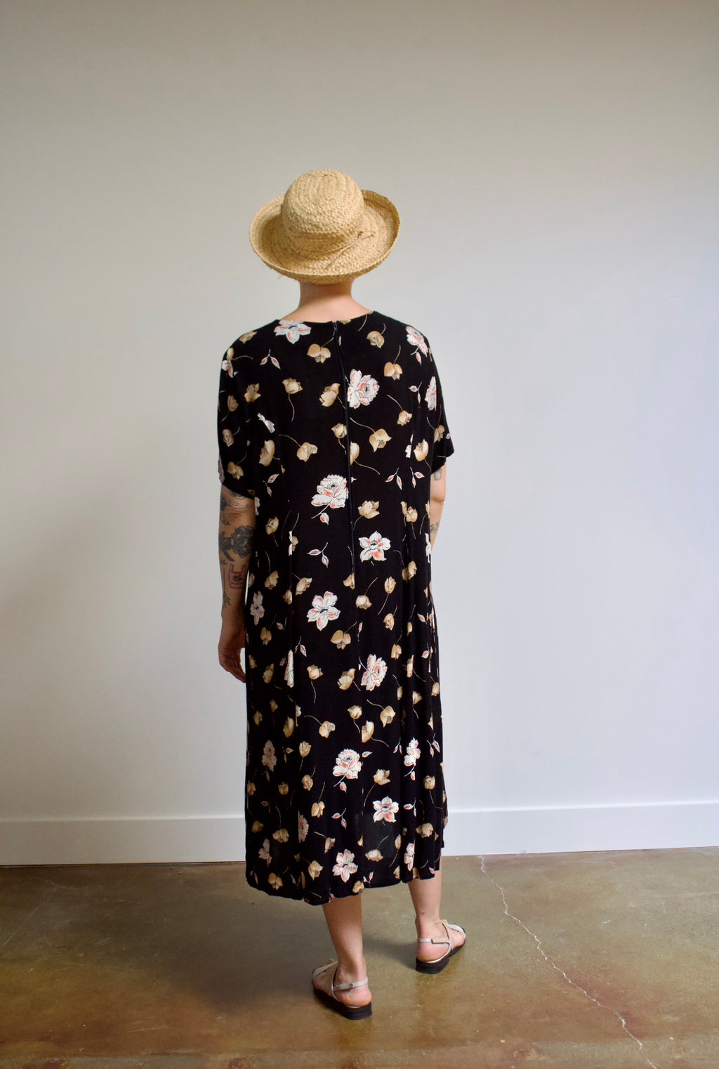 Crinkle Gauze Pansy Maxi Dress