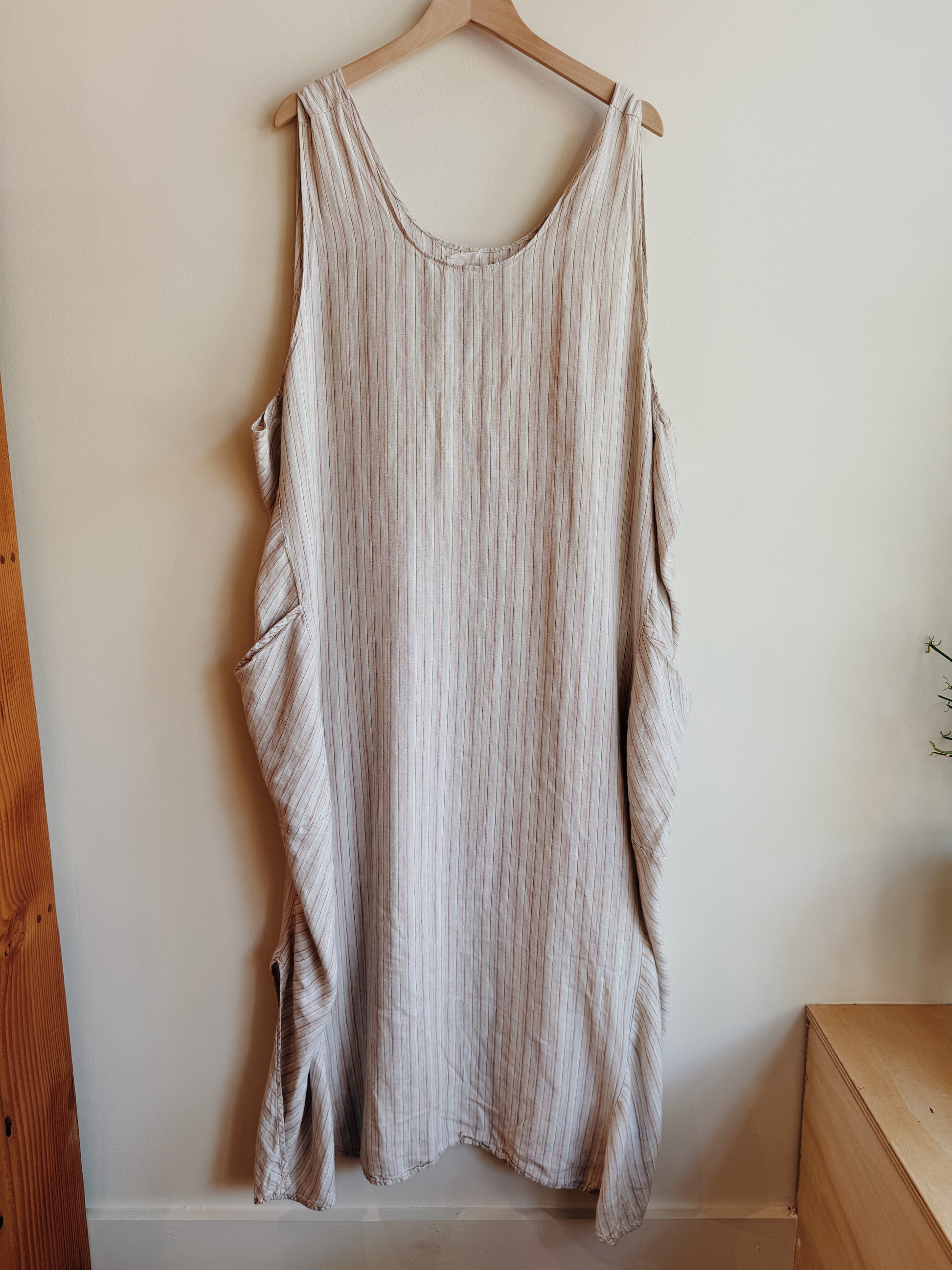 Flax Stripe Tank Dress