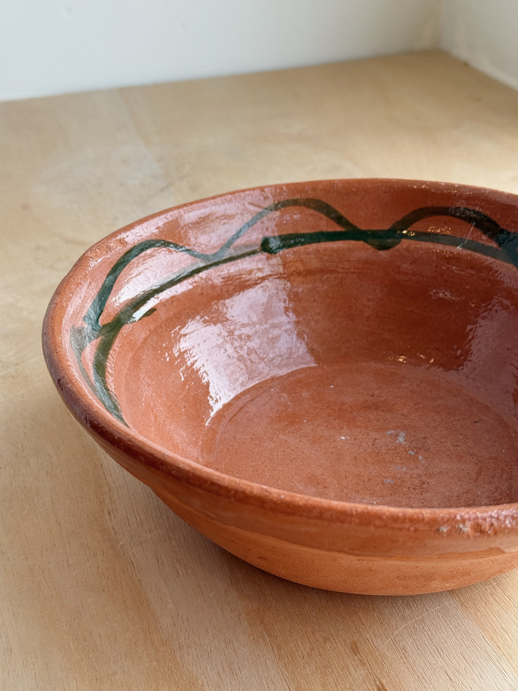 Terracotta Green Line Bowl