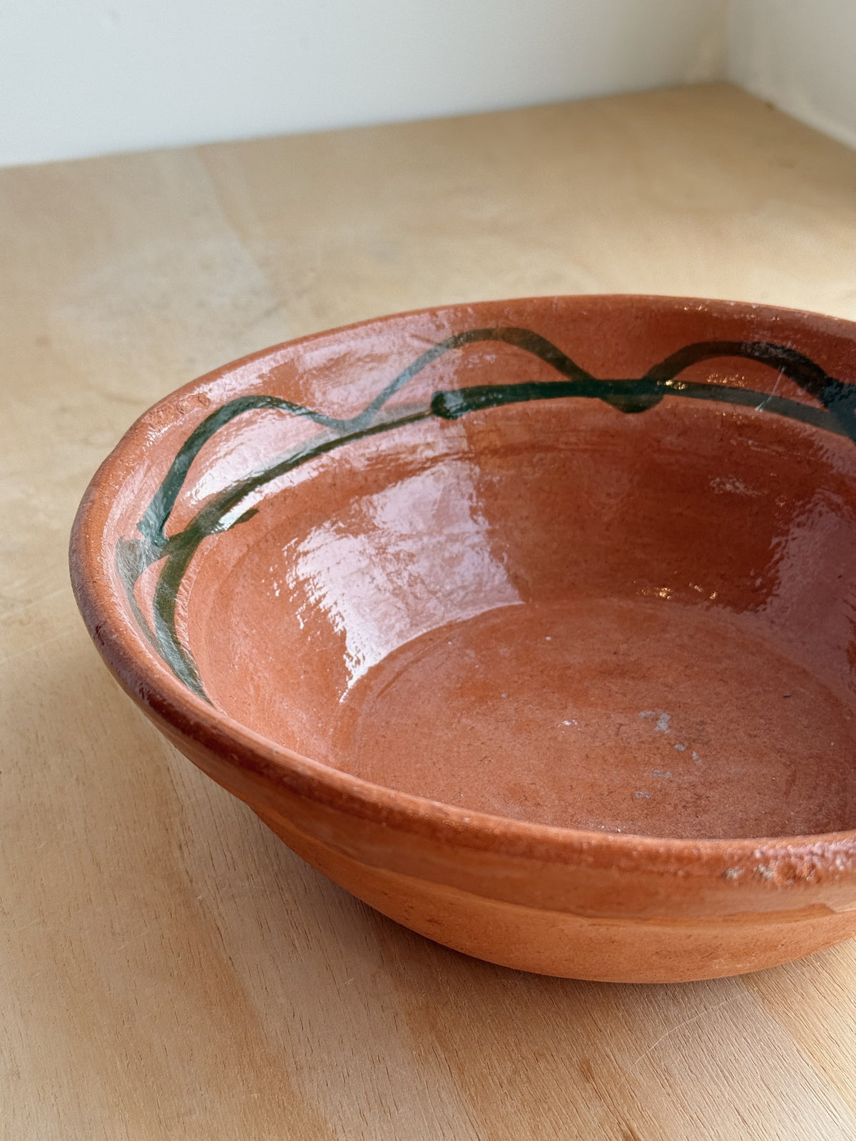 Terracotta Green Line Bowl